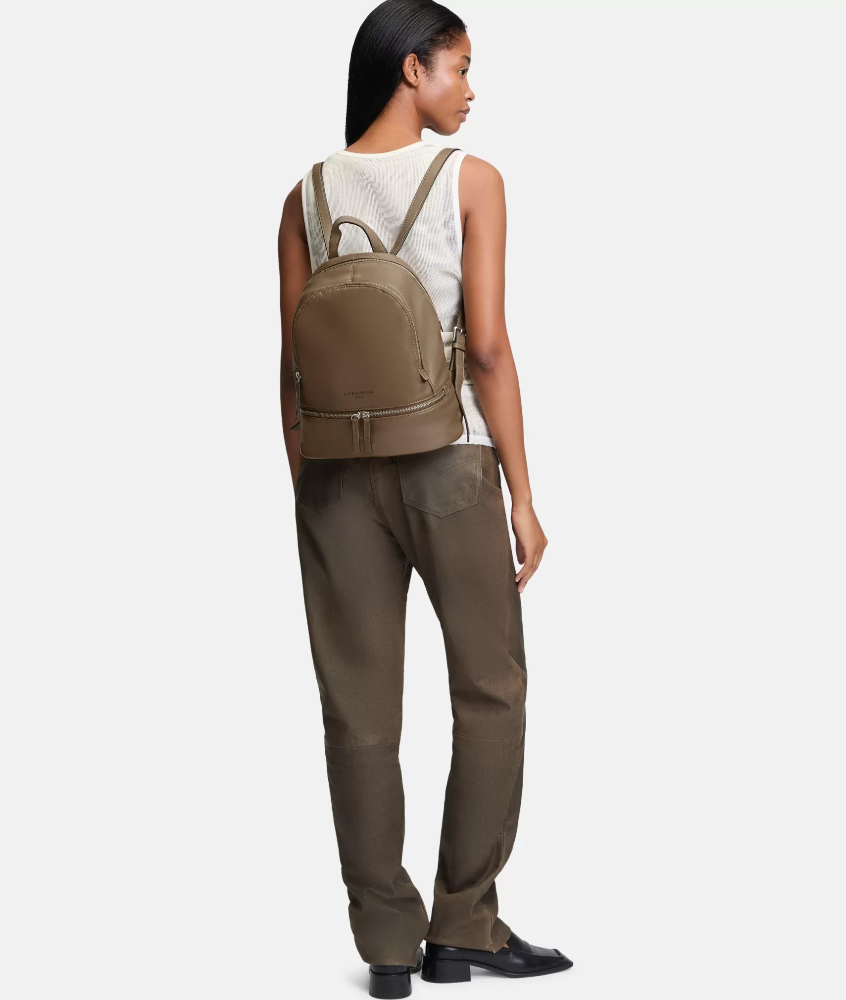 LIEBESKIND BERLIN Leather Bags | Backpacks>Alita Backpack M sandstone