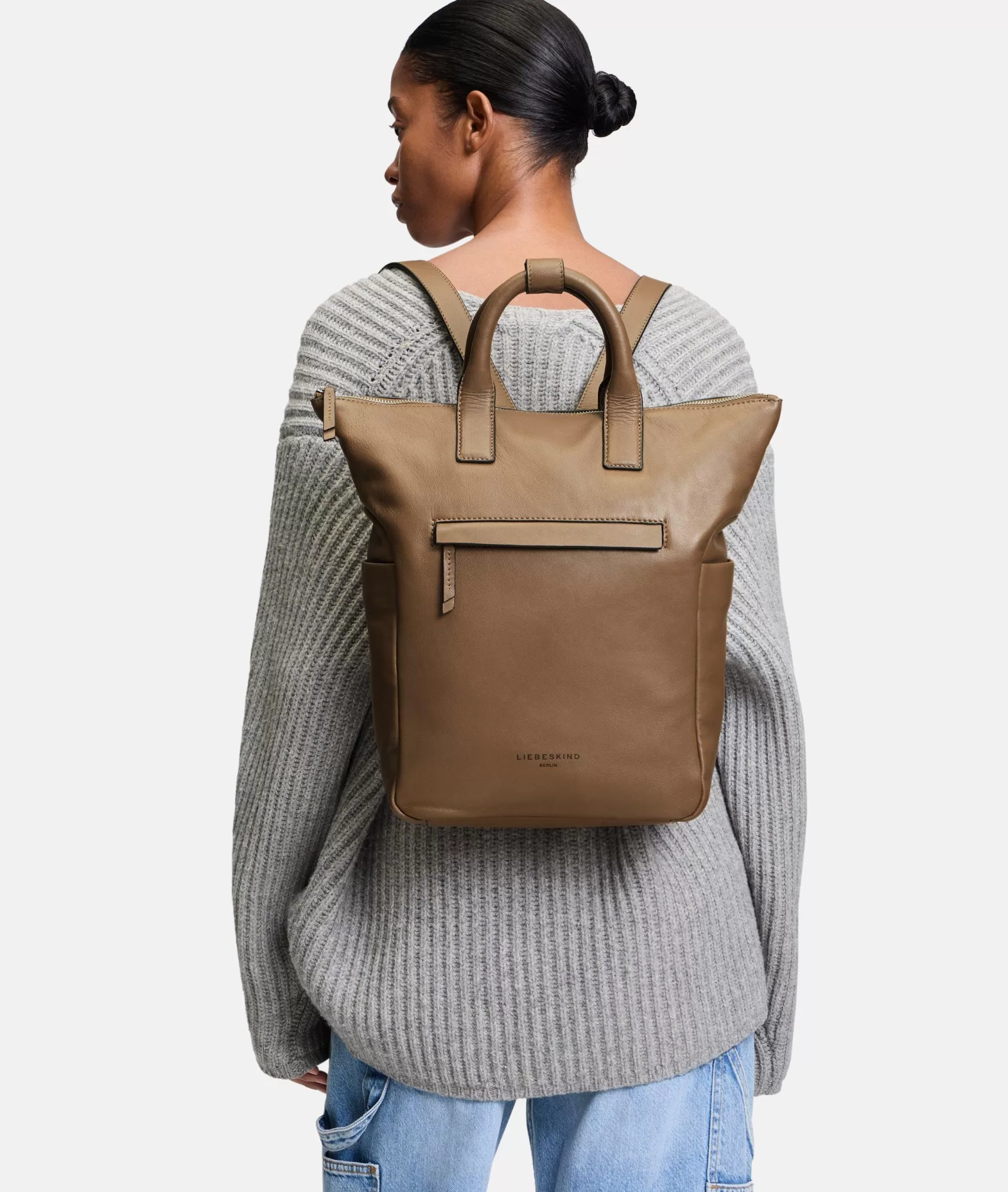 LIEBESKIND BERLIN Leather Bags | Backpacks>Backpack sandstone