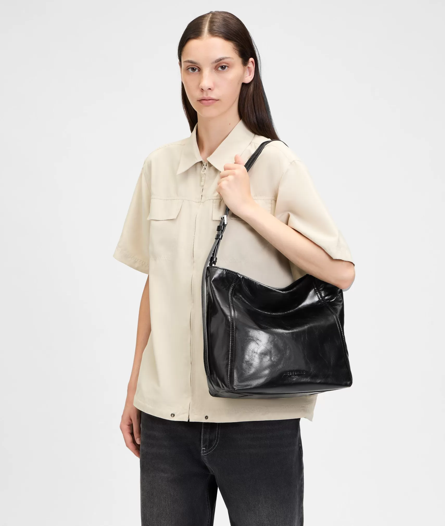 LIEBESKIND BERLIN Business Bags | Leather Bags>Chudy Hobo M black