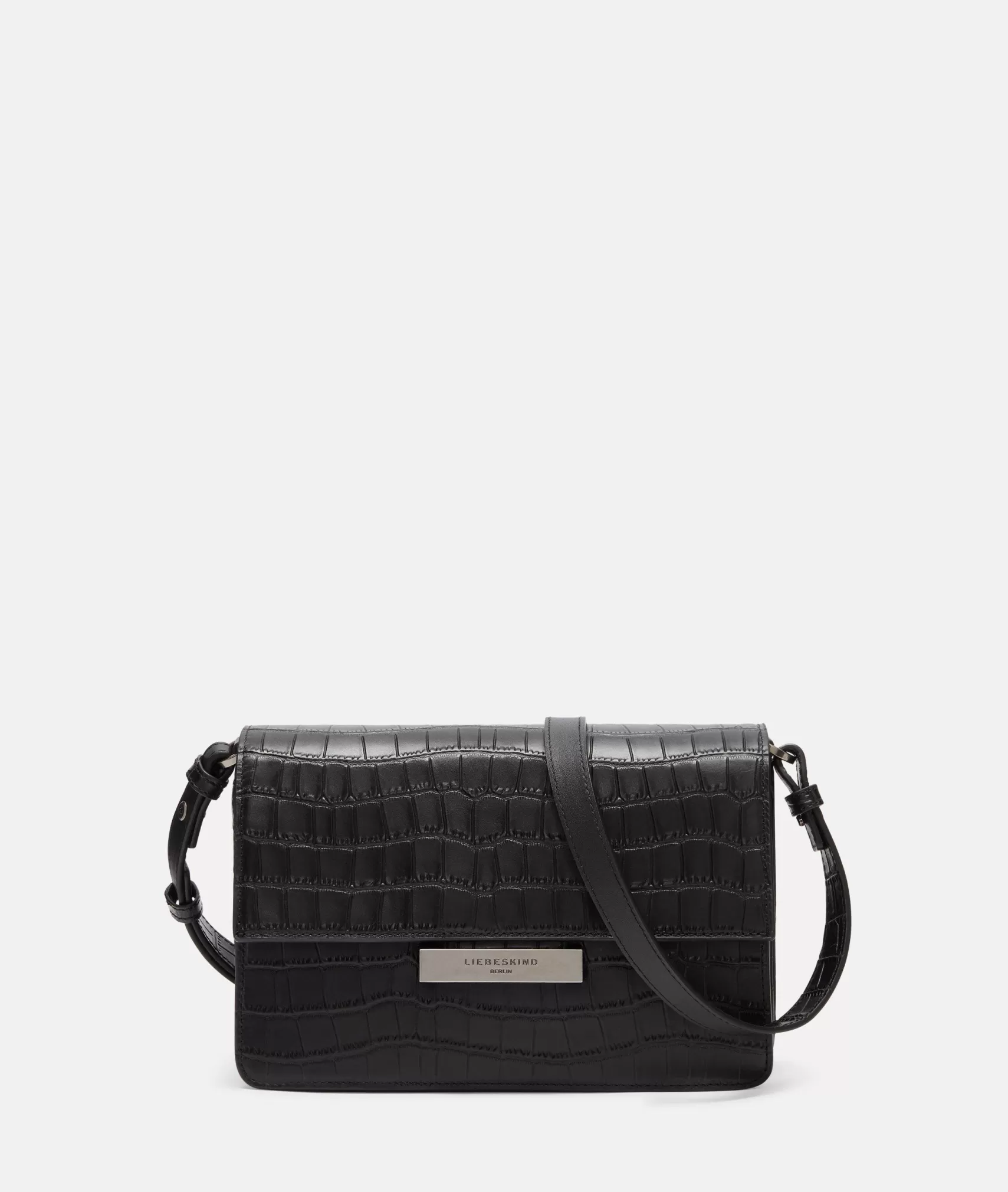 LIEBESKIND BERLIN Bestsellers | Leather Bags>Croco Alex Crossbody M black