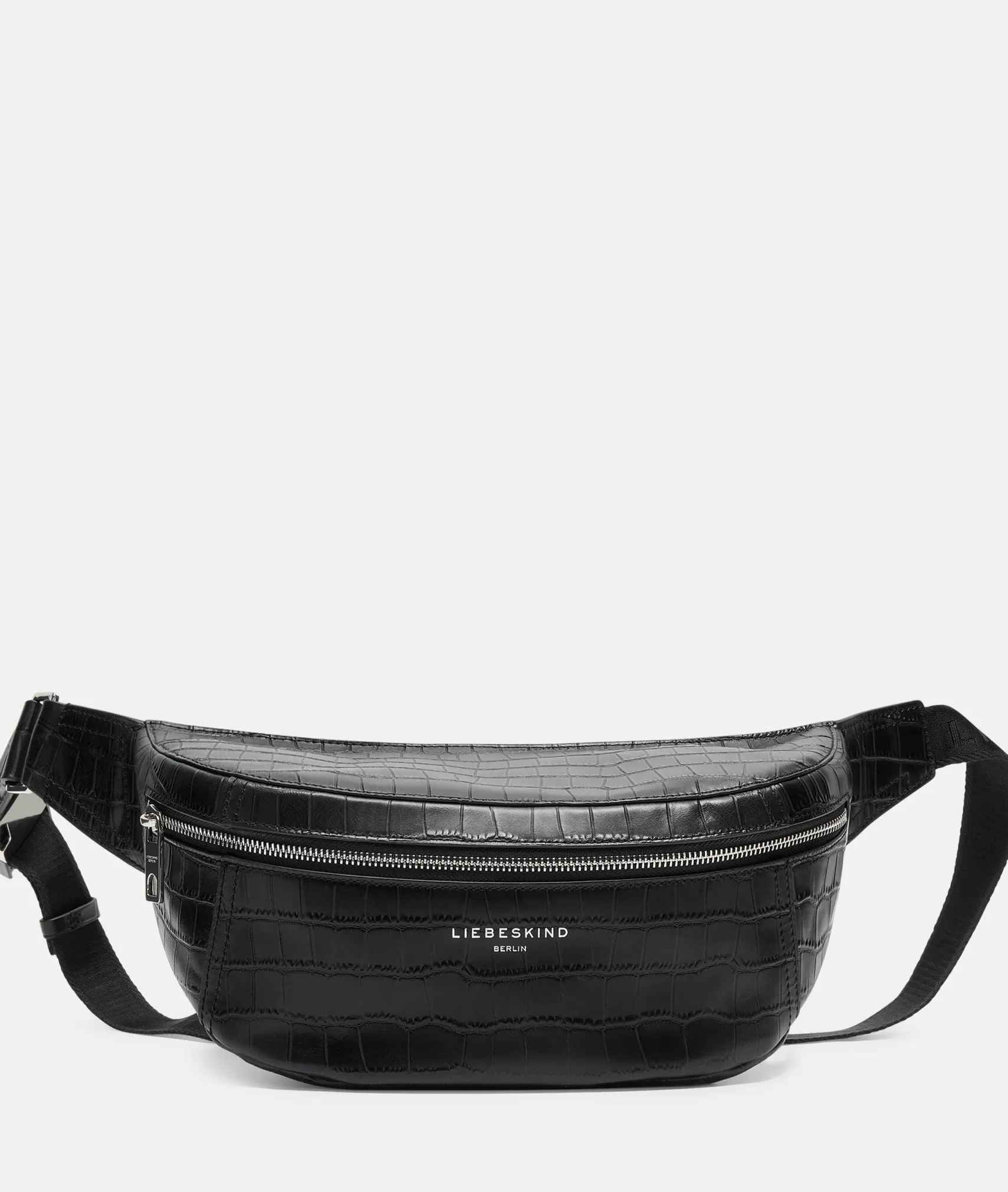 LIEBESKIND BERLIN Leather Bags | Belt Bags>Croco Chudy Belt Bag black