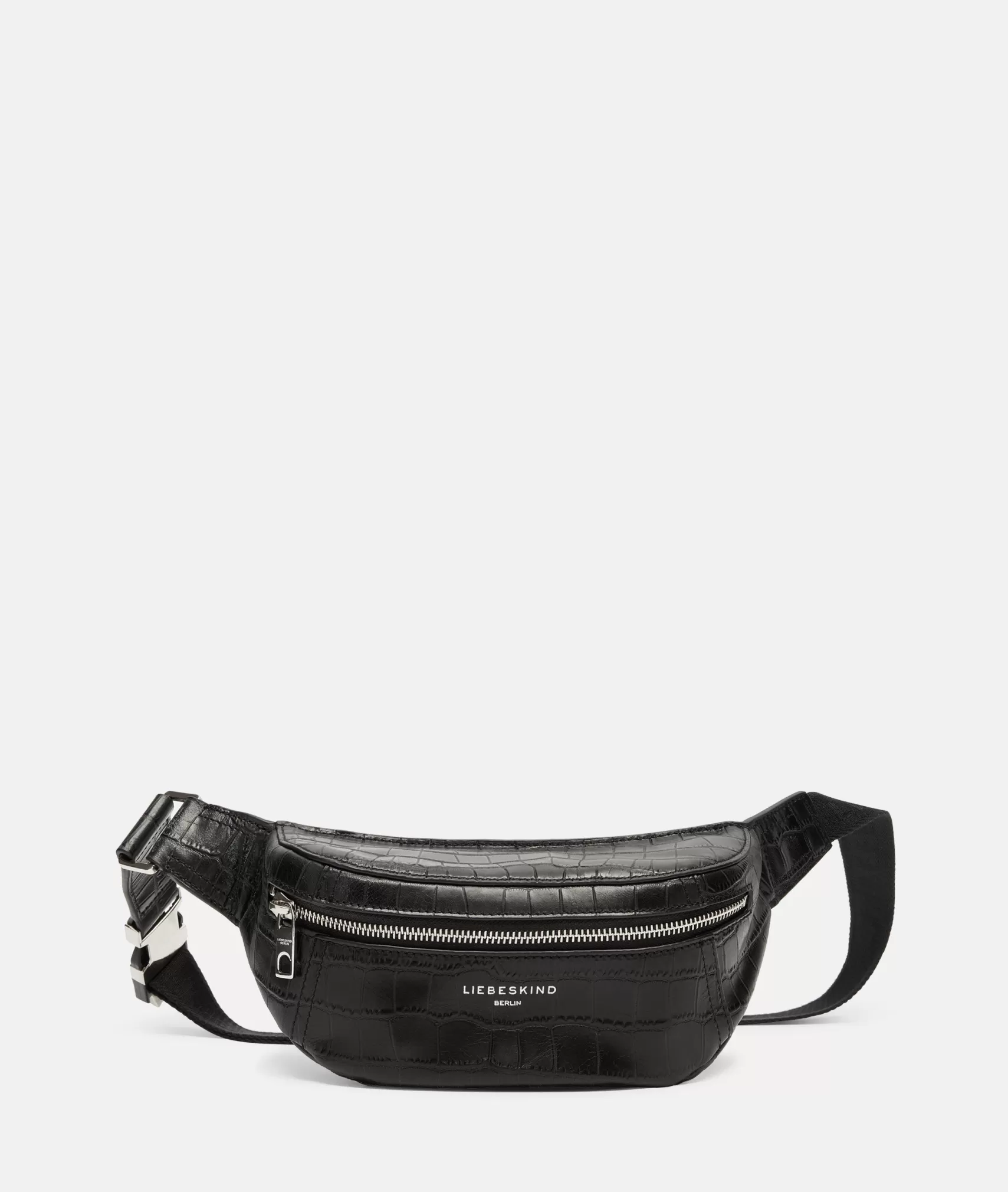 LIEBESKIND BERLIN Leather Bags | Belt Bags>Croco Chudy Belt Bag S black