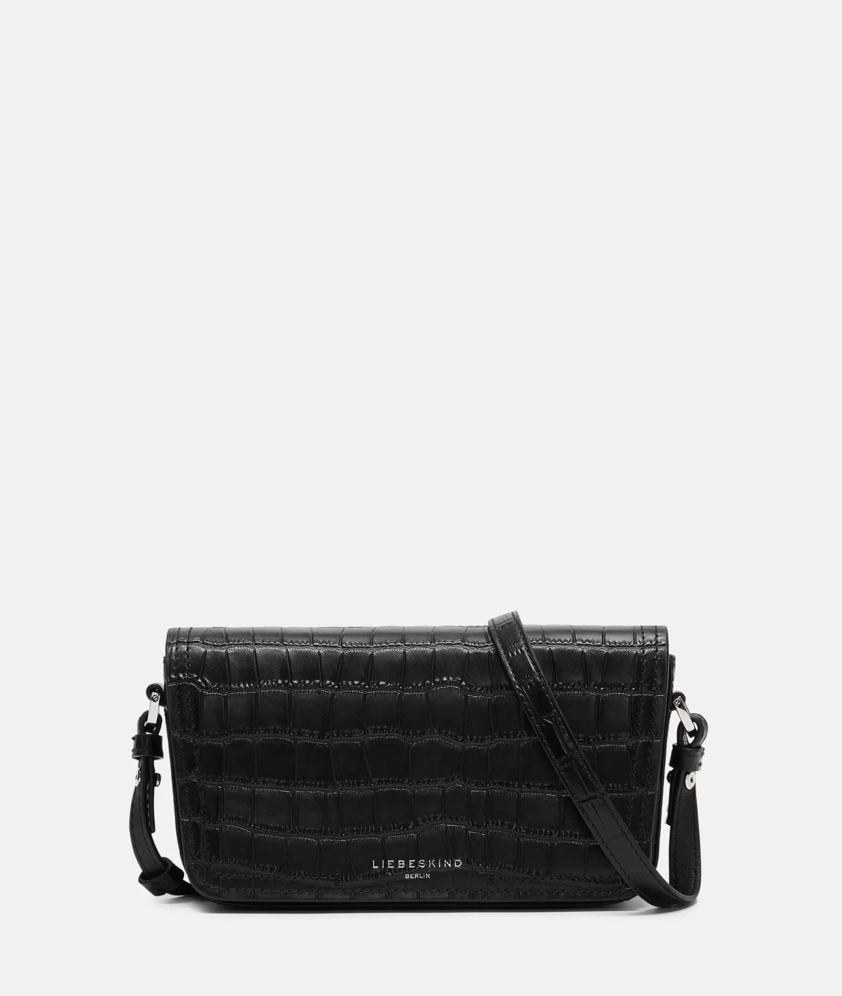 LIEBESKIND BERLIN Leather Bags | Sling Bags>Croco Chudy Crossbody S black