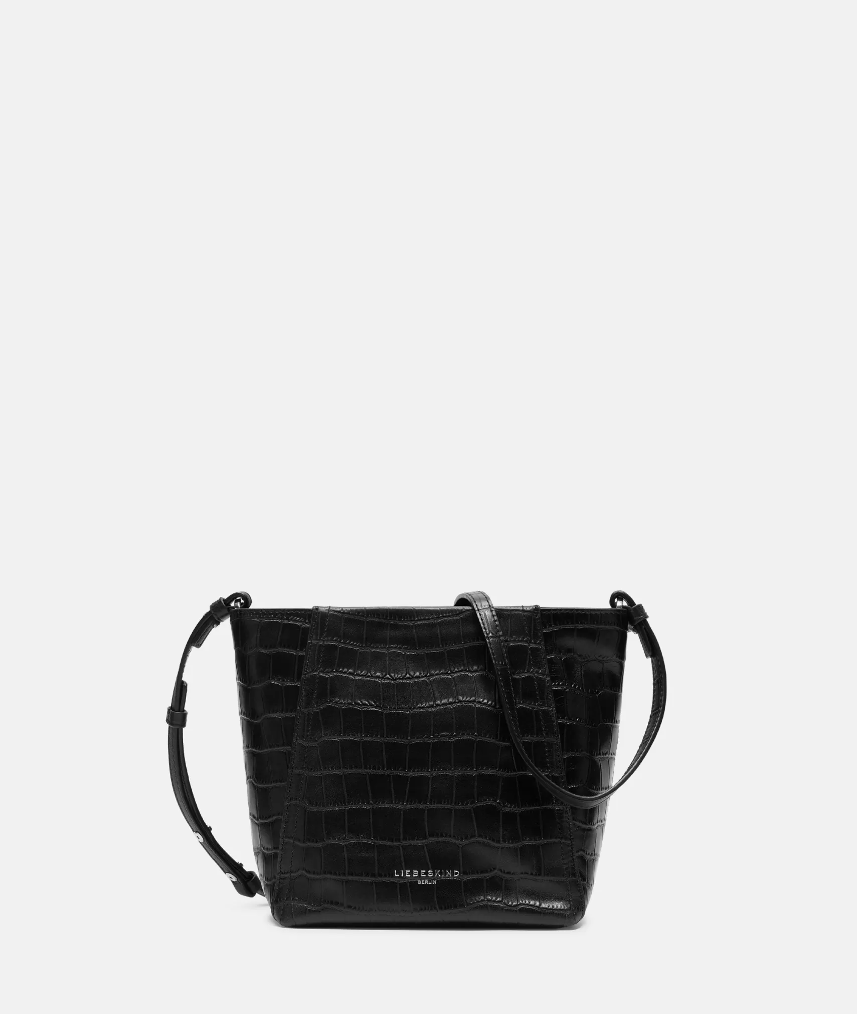 LIEBESKIND BERLIN Leather Bags | Shoulder Bags>Croco Chudy Hobo S black