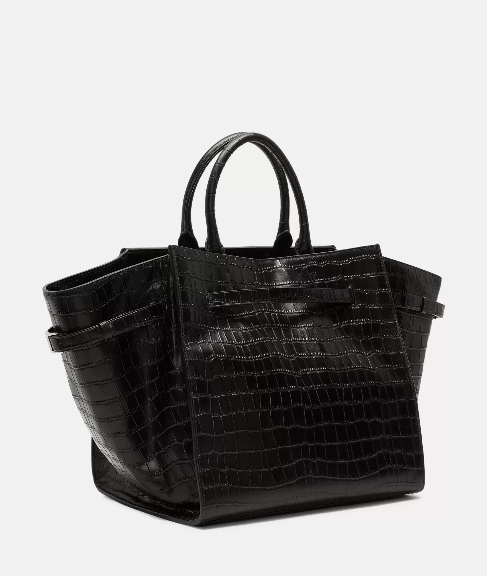 LIEBESKIND BERLIN Business Bags | Leather Bags>Croco Lora Satchel L black