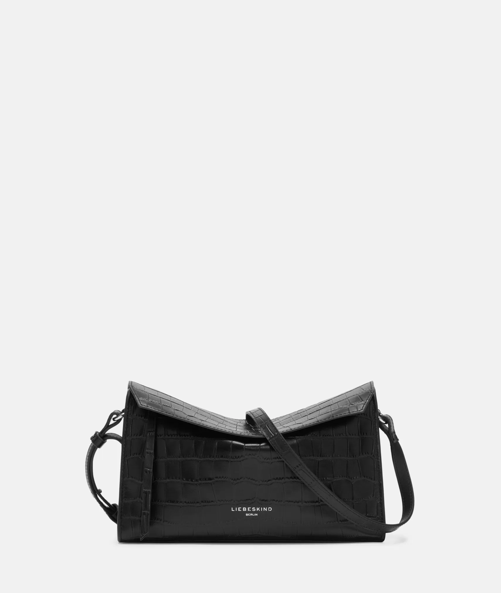 LIEBESKIND BERLIN Leather Bags | Sling Bags>Croco Lora Shoulder Bag S black