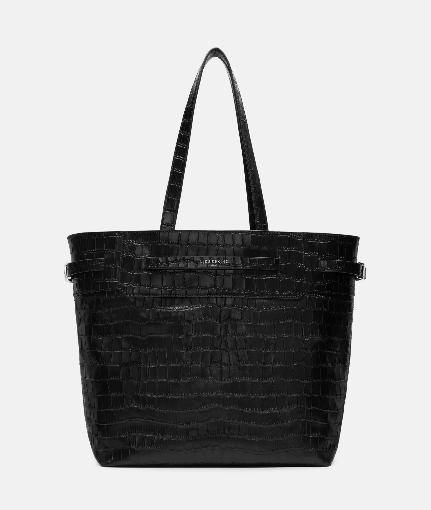 LIEBESKIND BERLIN Business Bags | Leather Bags>Croco Lora Tote L black