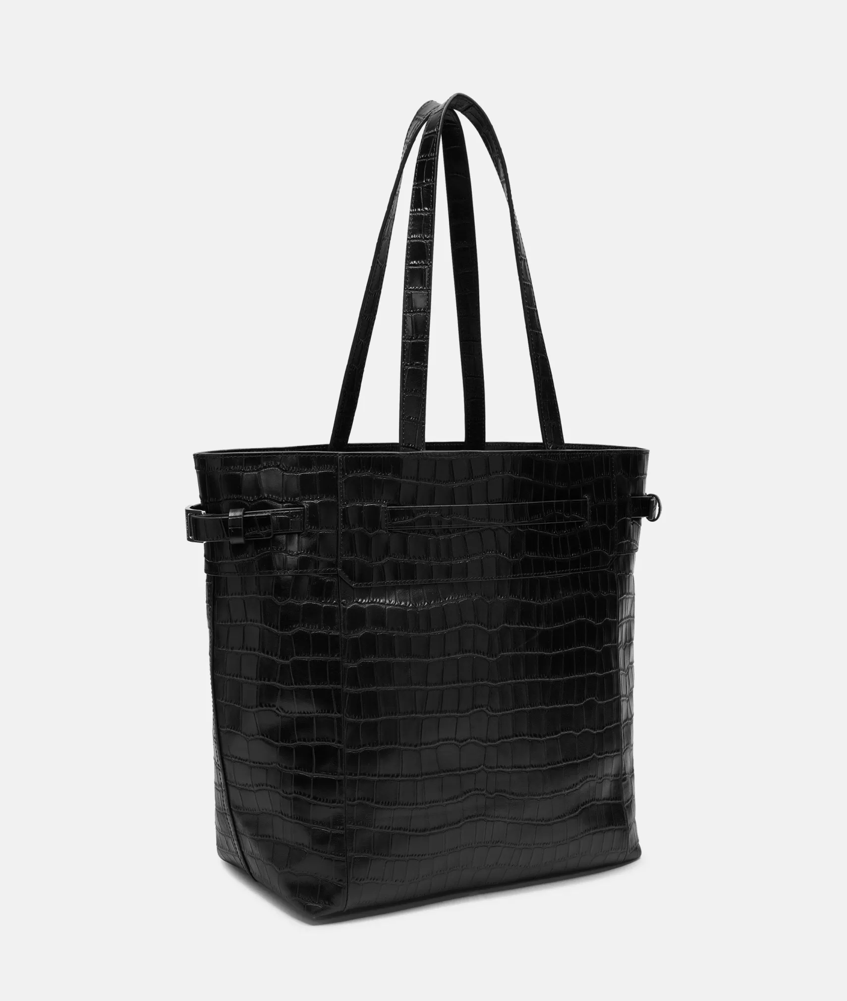 LIEBESKIND BERLIN Business Bags | Leather Bags>Croco Lora Tote L black