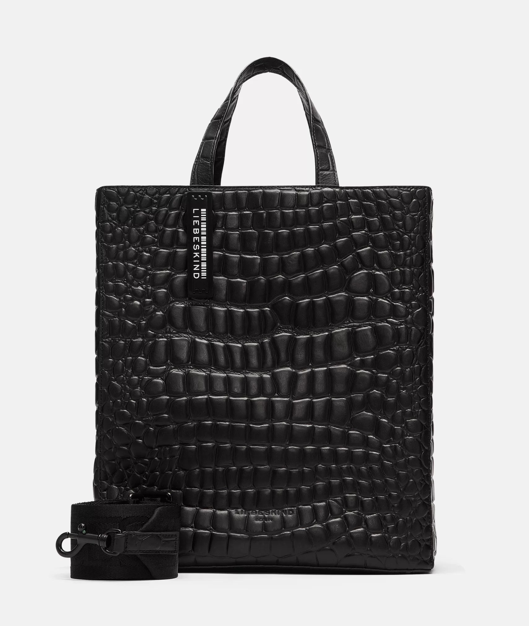 LIEBESKIND BERLIN Leather Bags | Handbags>Croco Paper Bag Tote M black