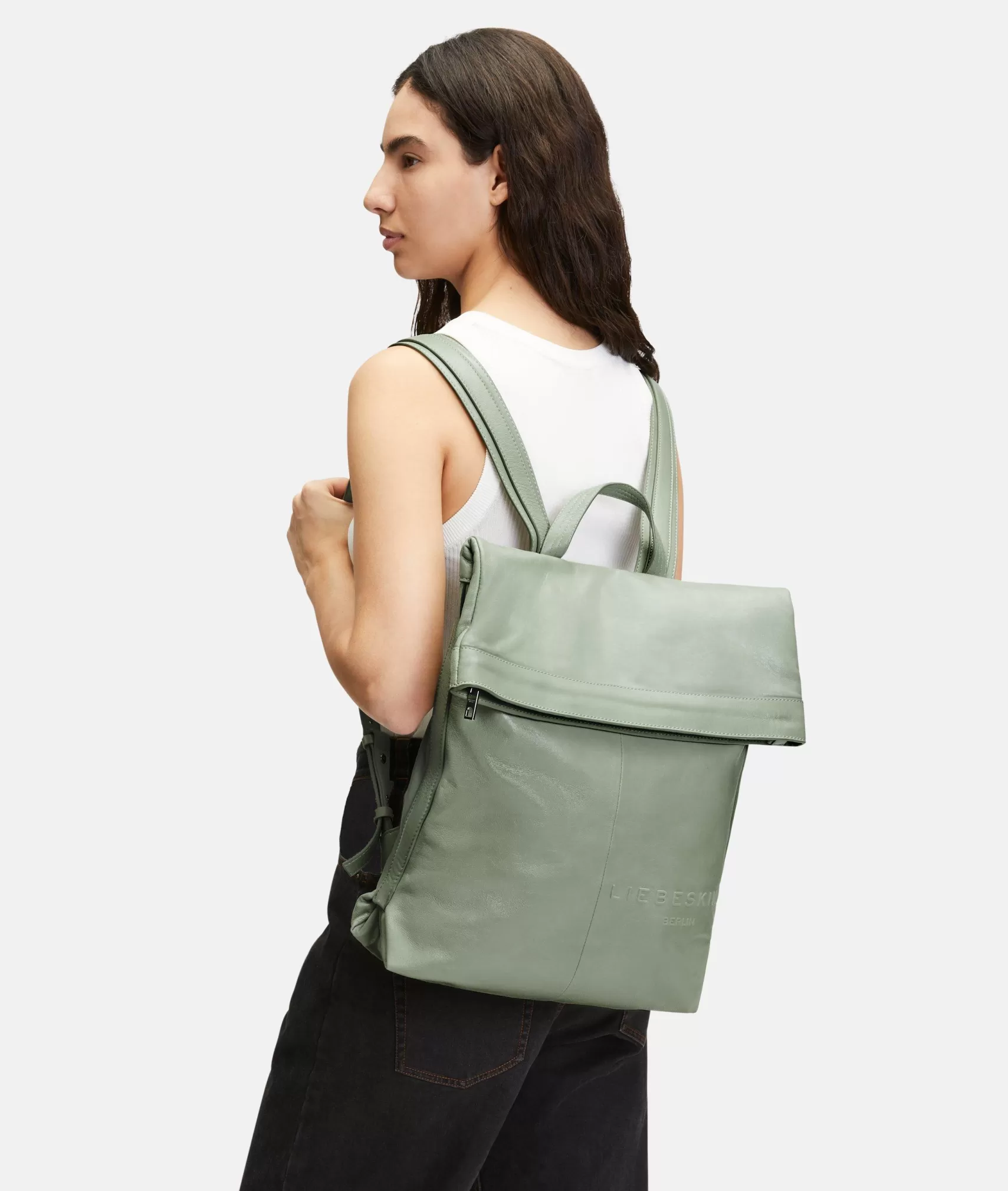 LIEBESKIND BERLIN Leather Bags | Backpacks>Elvira Backpack sagegreen