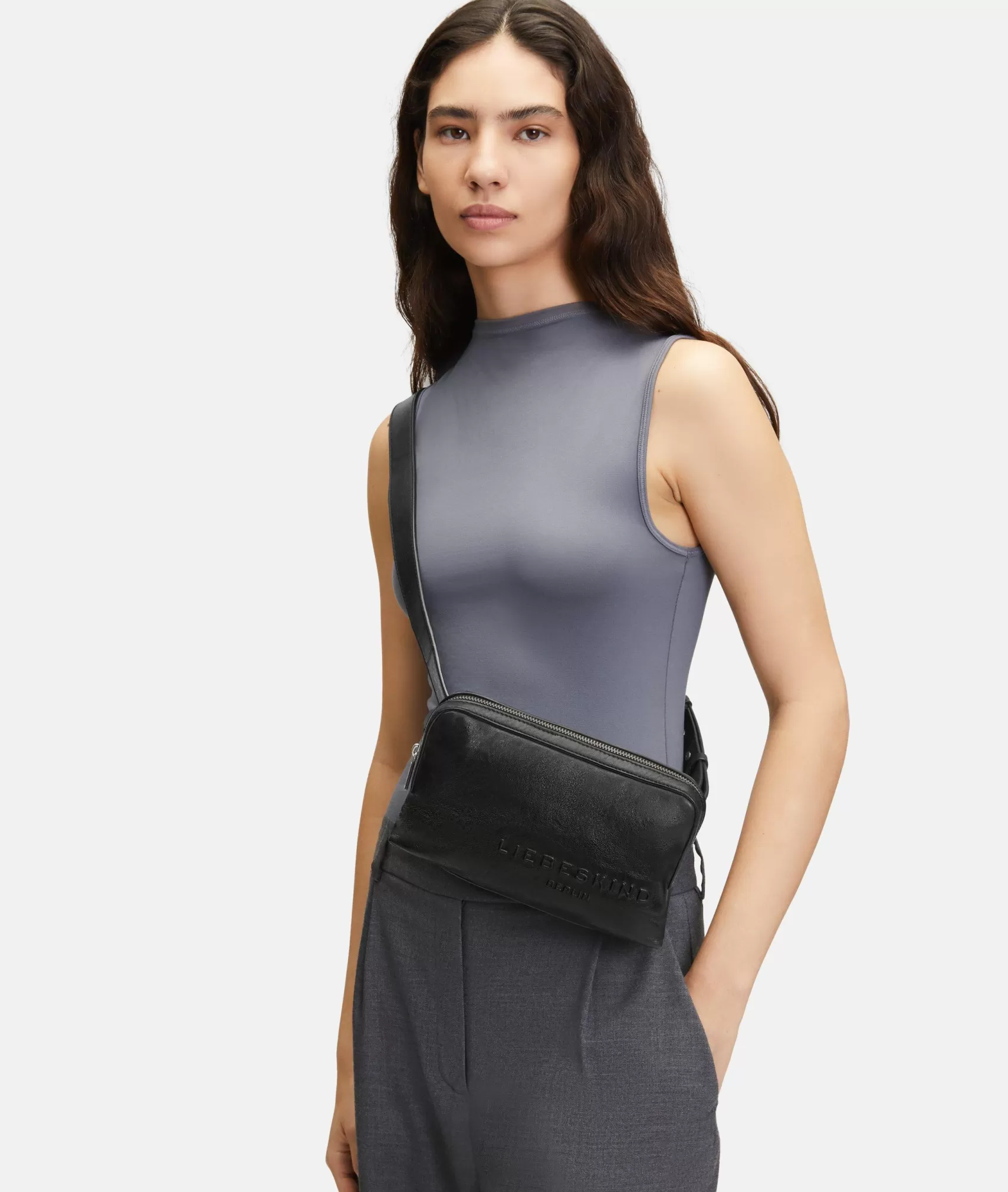 LIEBESKIND BERLIN Leather Bags | Belt Bags>Elvira Belt-Bag S black