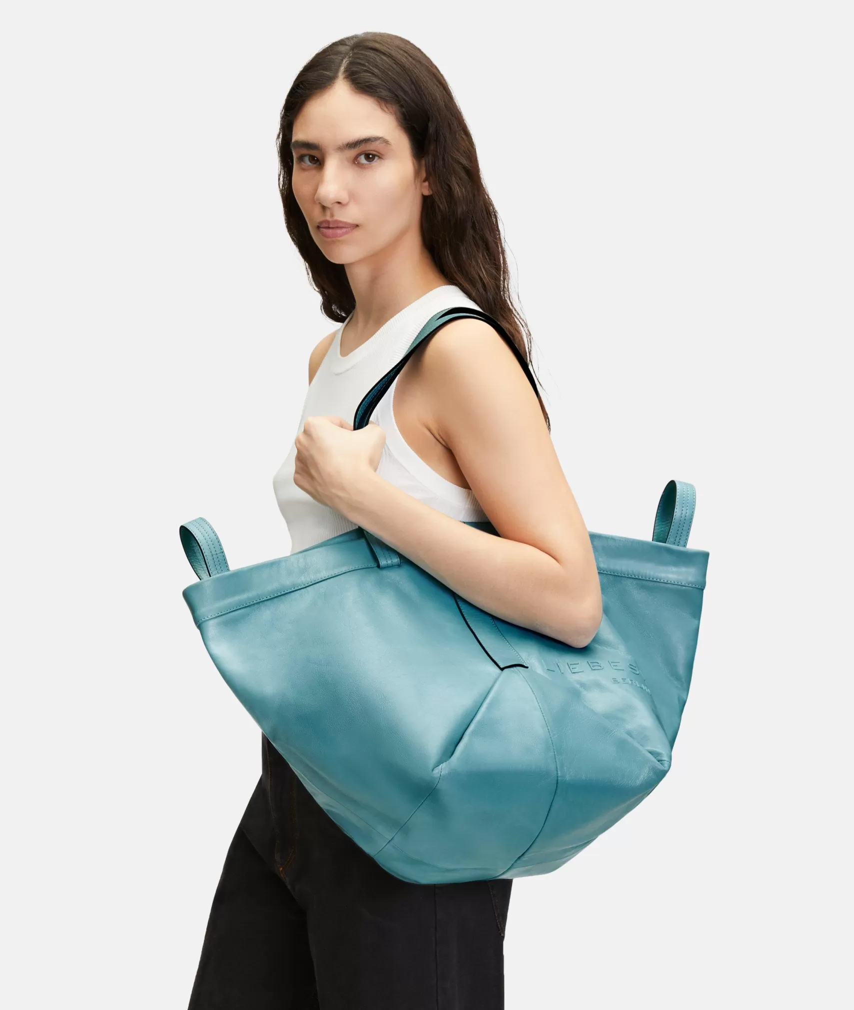 LIEBESKIND BERLIN Leather Bags | Shopper>Elvira Shopper L azurblue