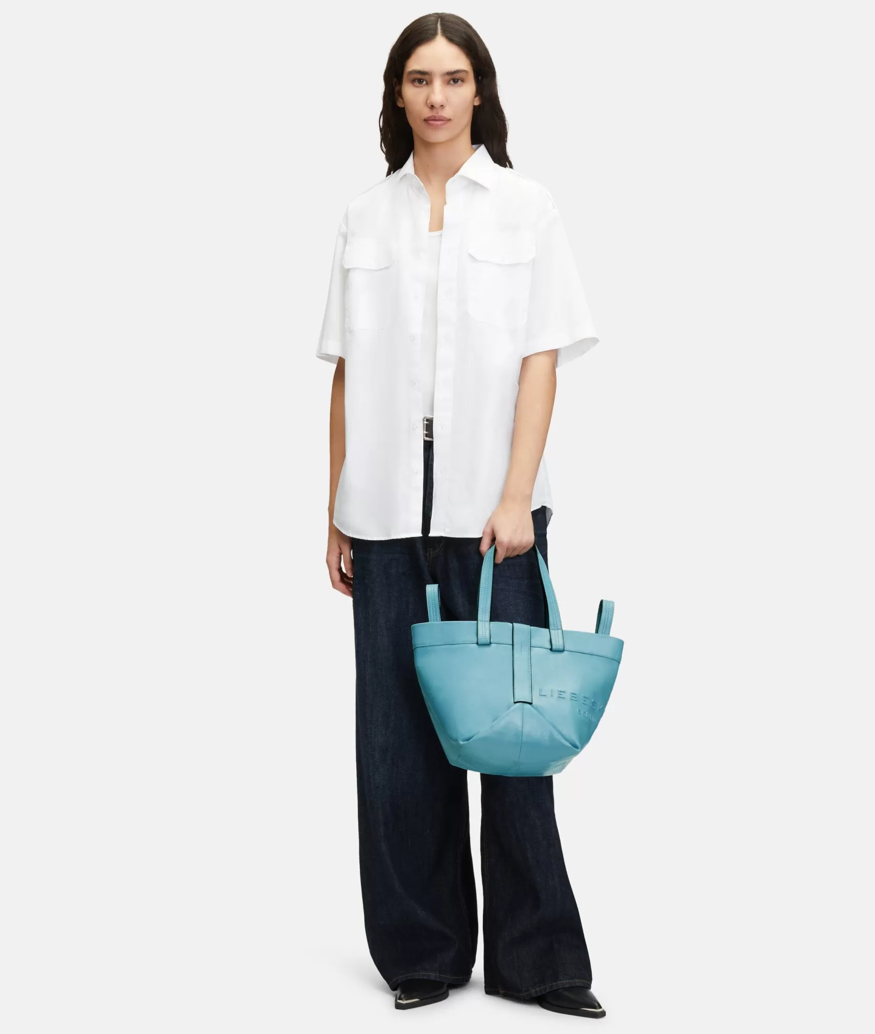 LIEBESKIND BERLIN Leather Bags | Shopper>Elvira Shopper S azurblue