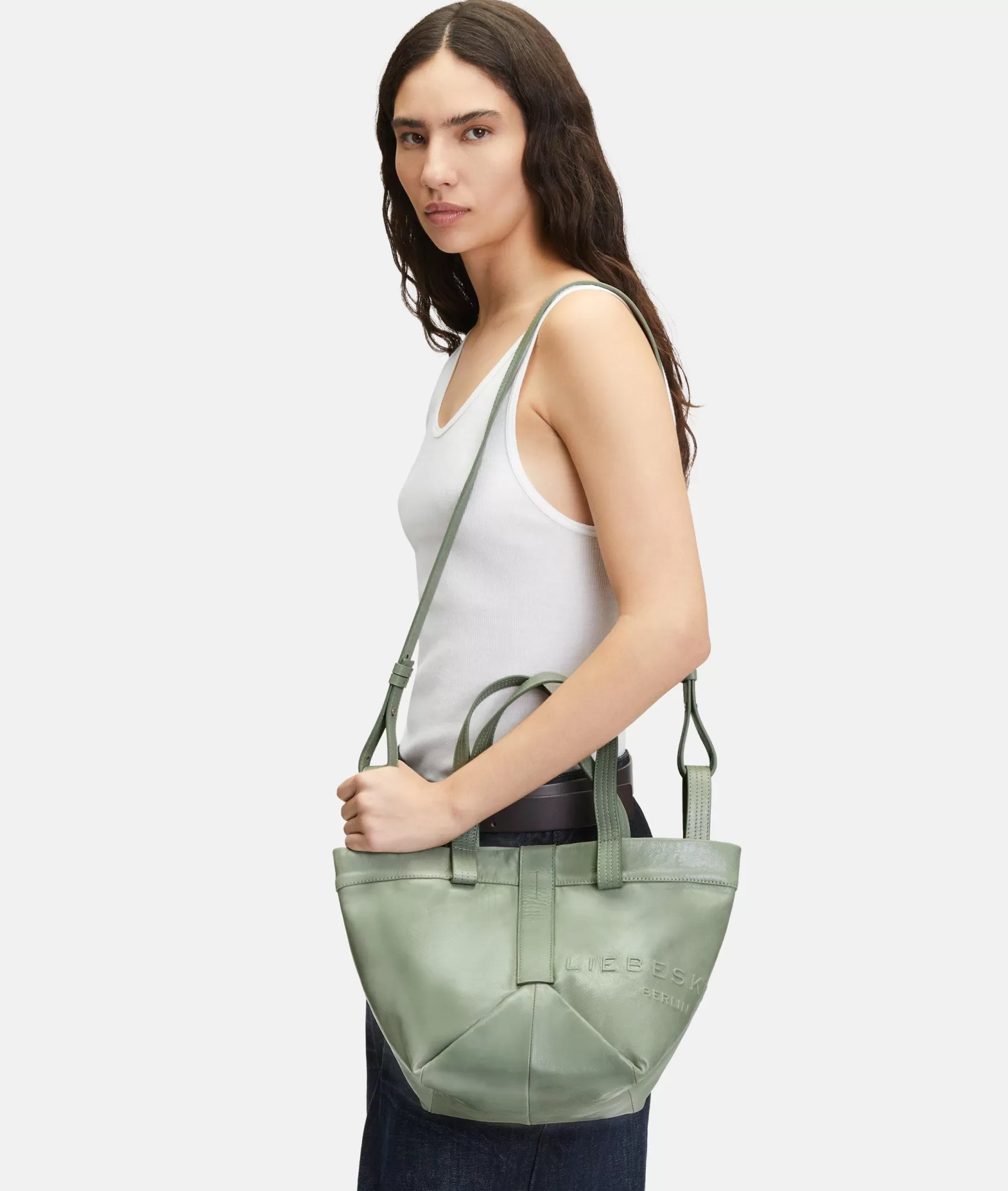 LIEBESKIND BERLIN Leather Bags | Shopper>Elvira Shopper S sagegreen