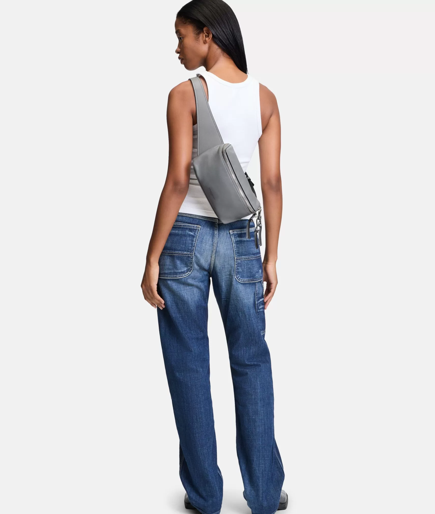 LIEBESKIND BERLIN Leather Bags | Belt Bags>Hera Belt Bag S grey