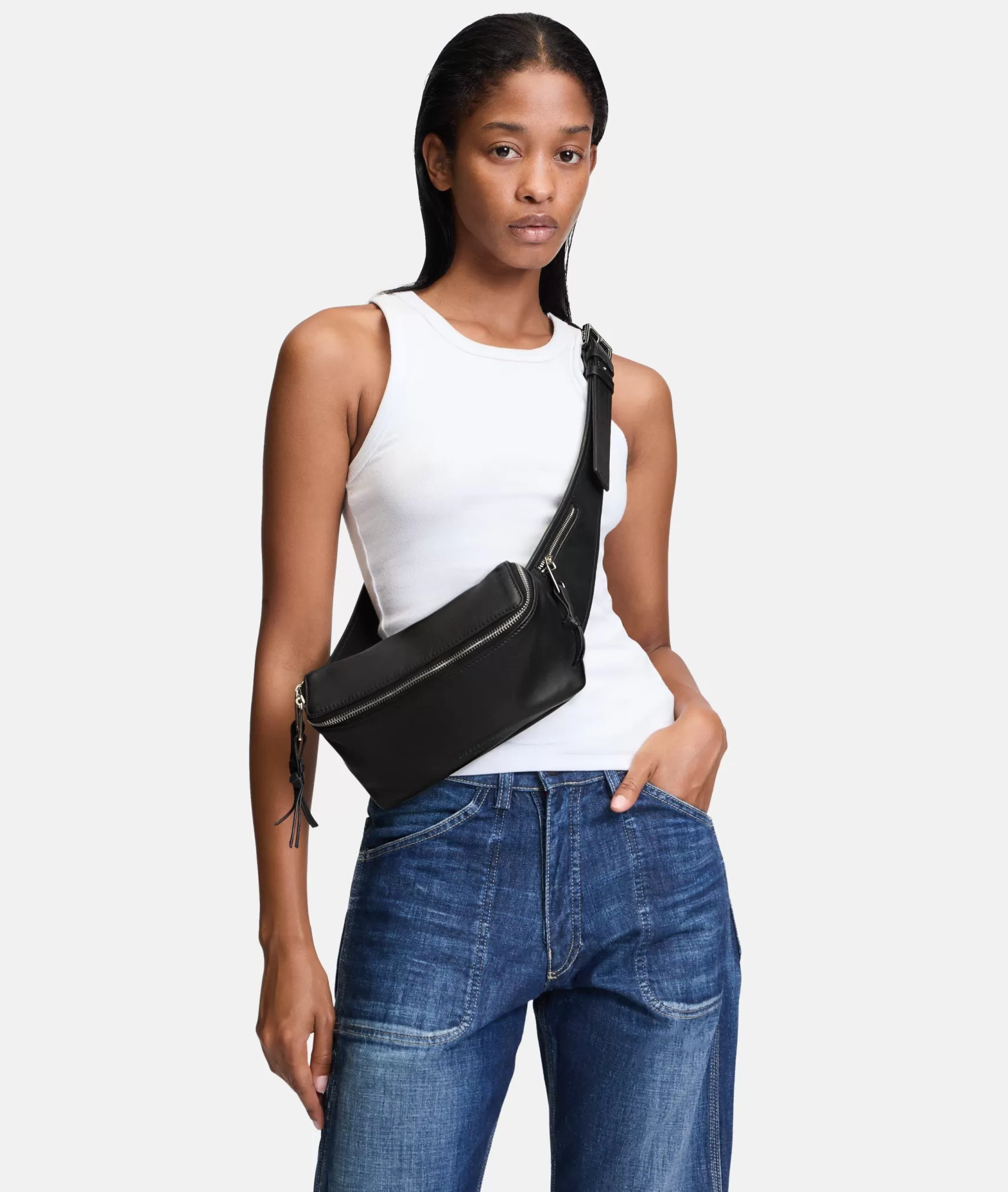 LIEBESKIND BERLIN Leather Bags | Belt Bags>Hera Belt Bag S black