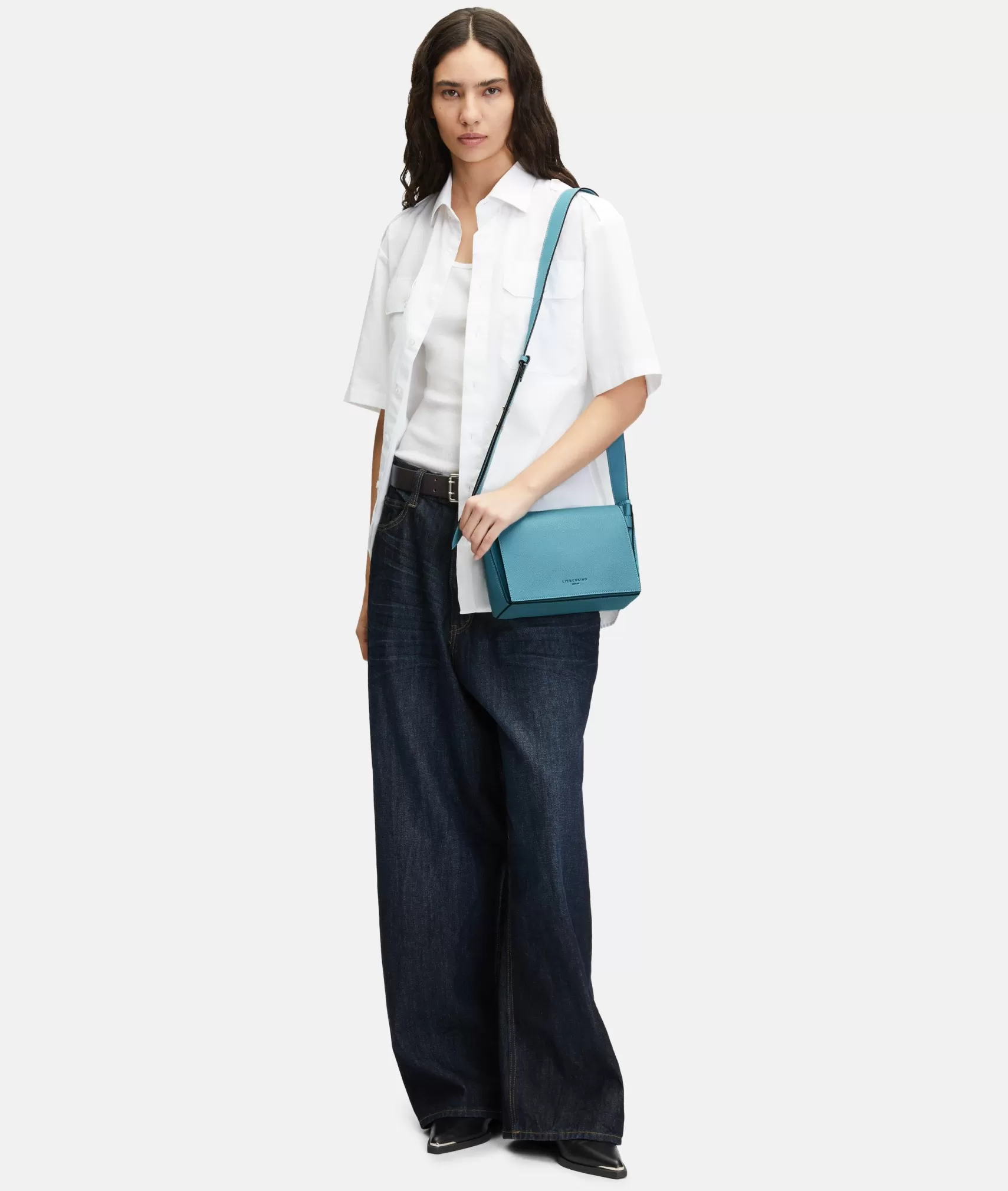 LIEBESKIND BERLIN Leather Bags | Sling Bags>Hilla Crossbody S azurblue