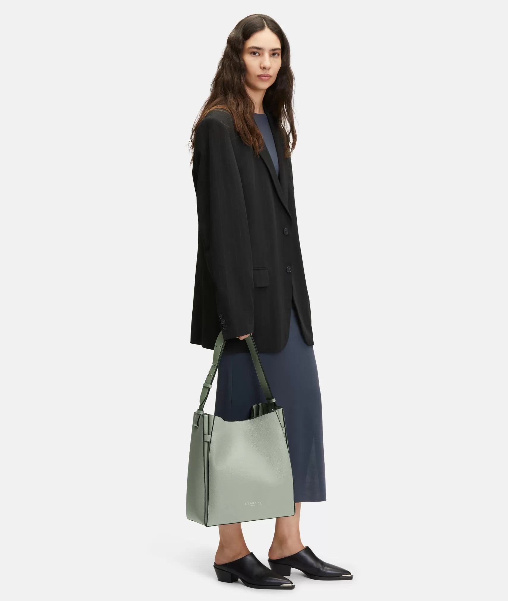 LIEBESKIND BERLIN Business Bags | Leather Bags>Hilla Hobo L sagegreen