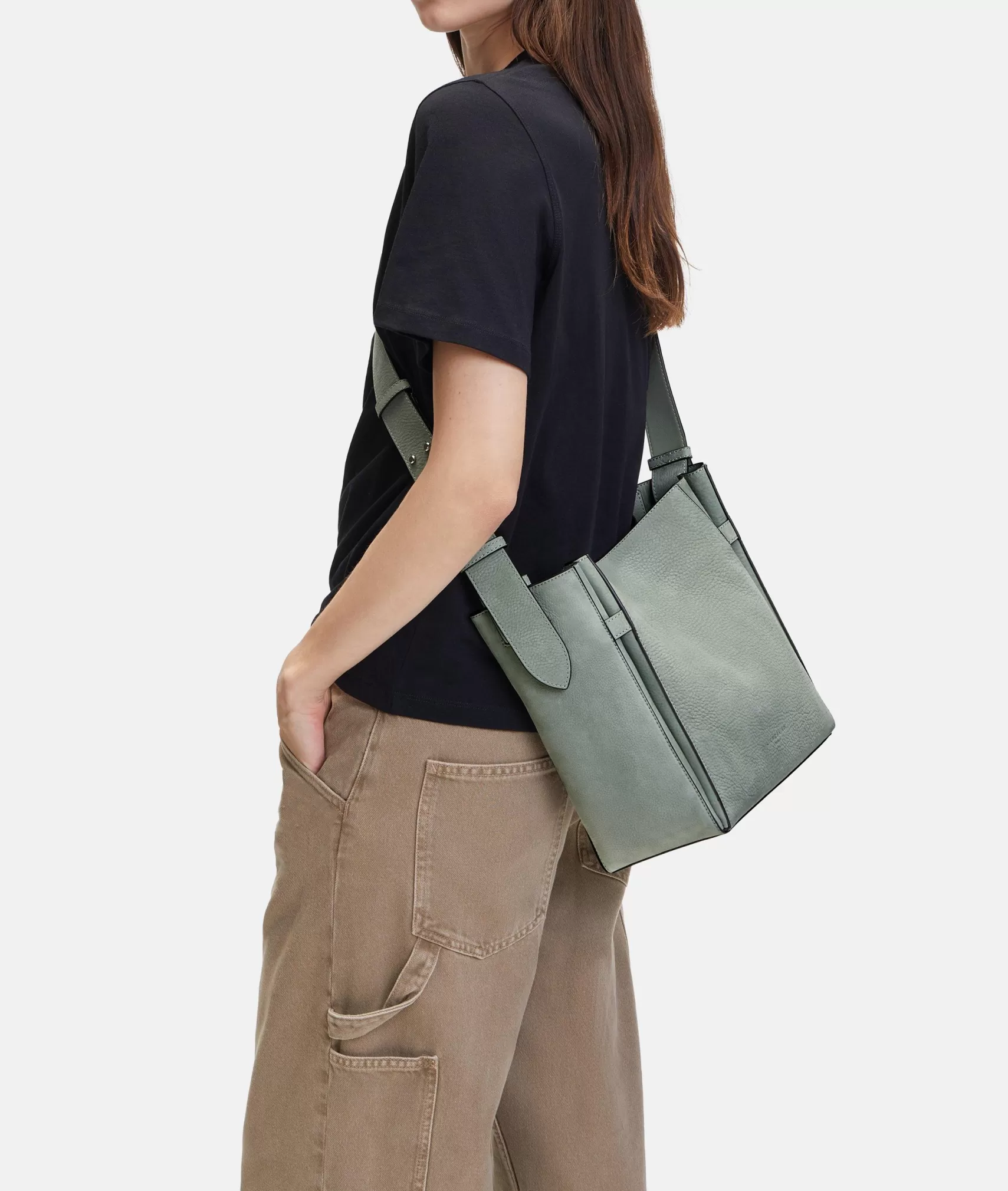 LIEBESKIND BERLIN Business Bags | Leather Bags>Hilla Hobo M sagegreen