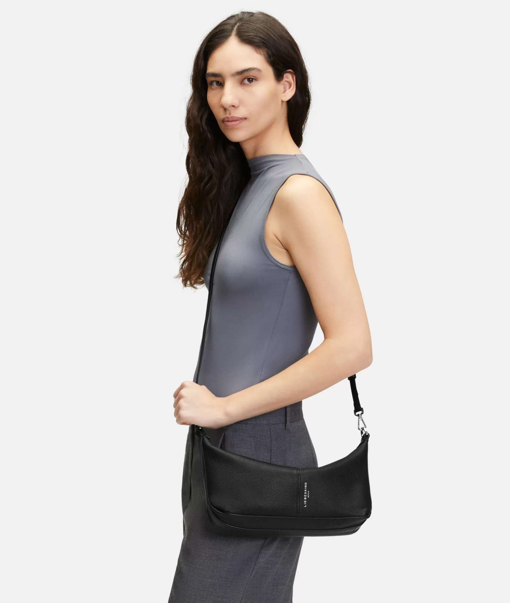 LIEBESKIND BERLIN Leather Bags | Shoulder Bags>Hobo black