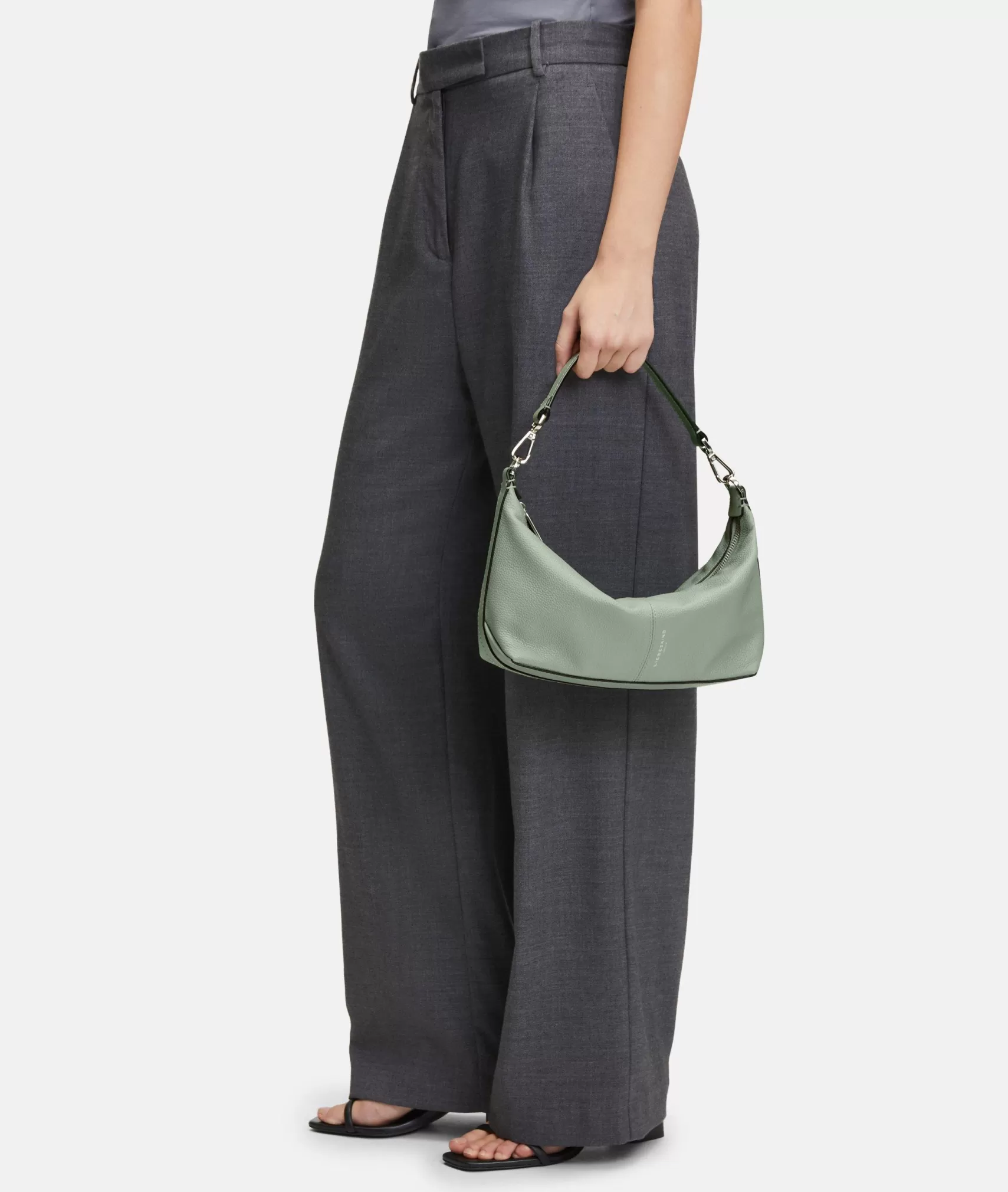 LIEBESKIND BERLIN Leather Bags | Shoulder Bags>Hobo sagegreen