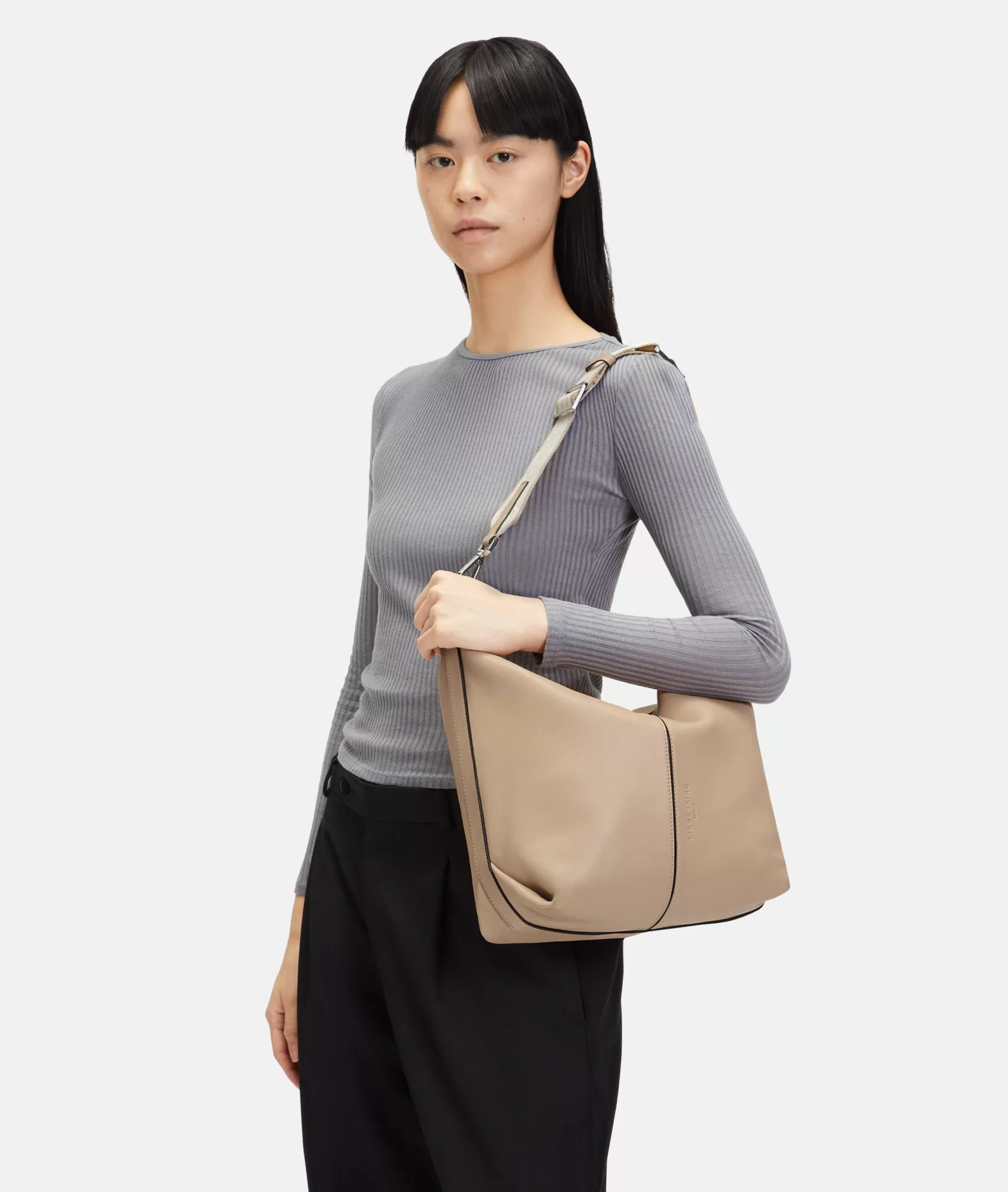 LIEBESKIND BERLIN Leather Bags | Business Bags>Hobo sandstone