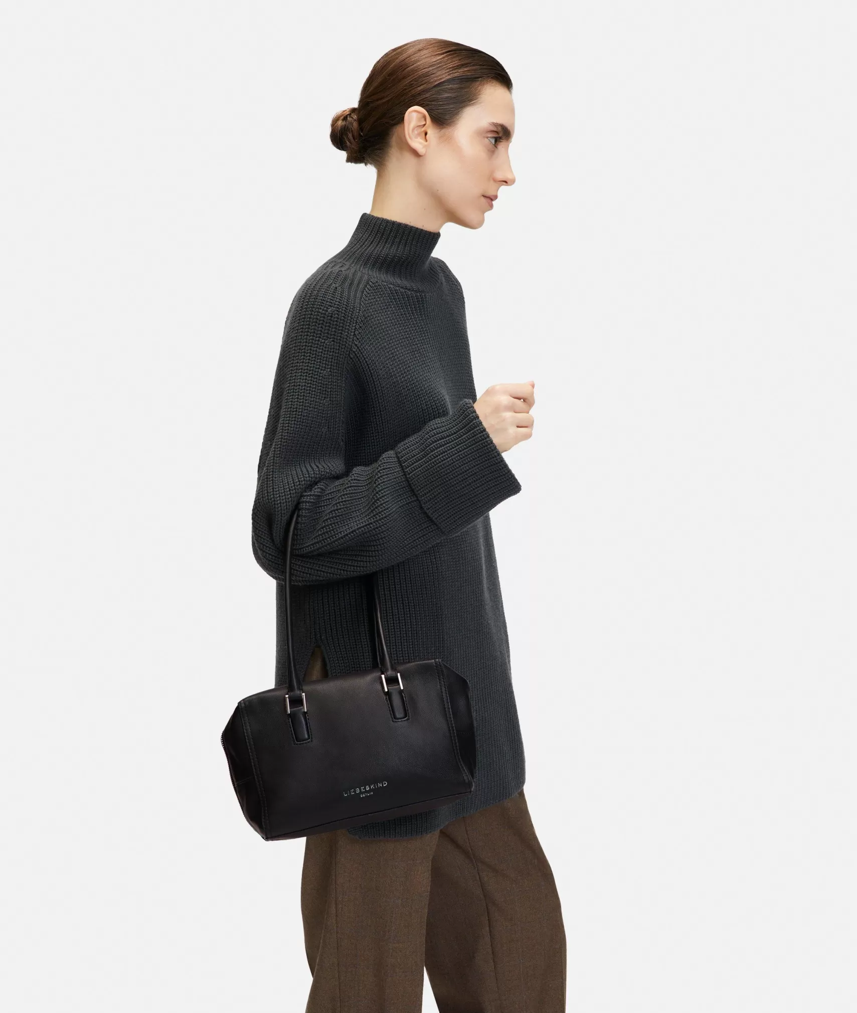 LIEBESKIND BERLIN Leather Bags | Shoulder Bags>Kayla Satchel S black