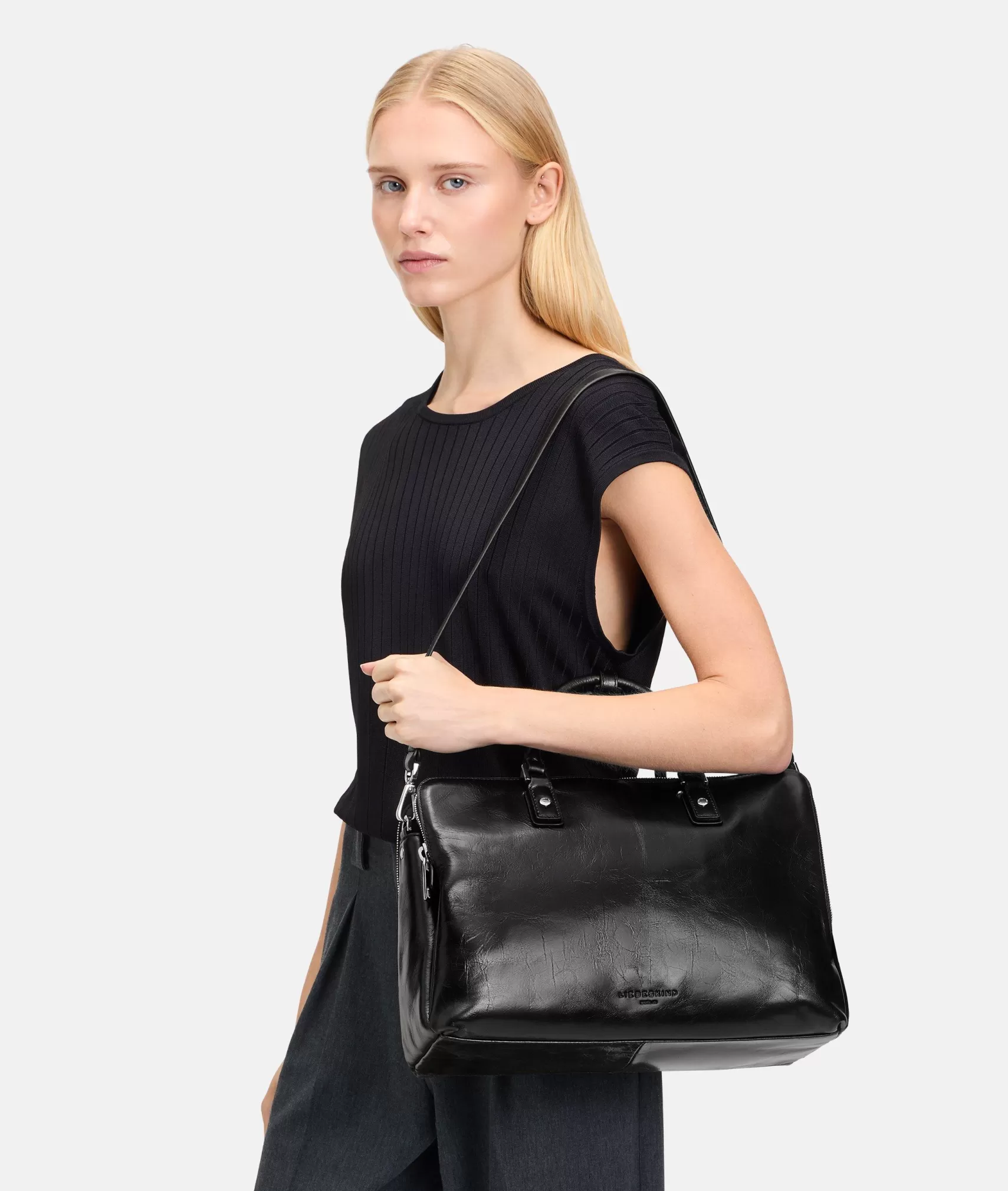 LIEBESKIND BERLIN Bestsellers | Leather Bags>Koko Satchel M black