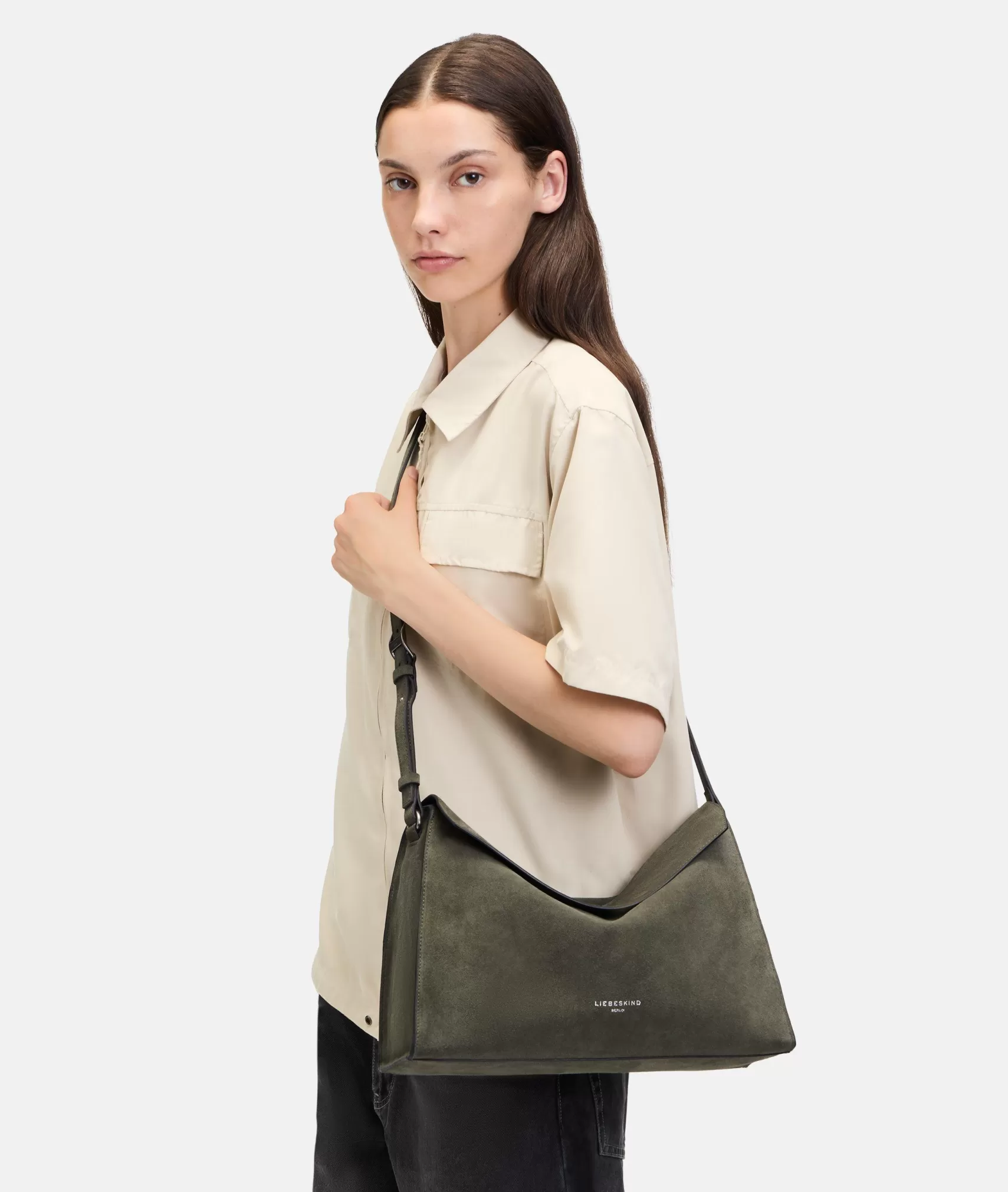 LIEBESKIND BERLIN Bestsellers | Leather Bags>Lora Crossbody M olive