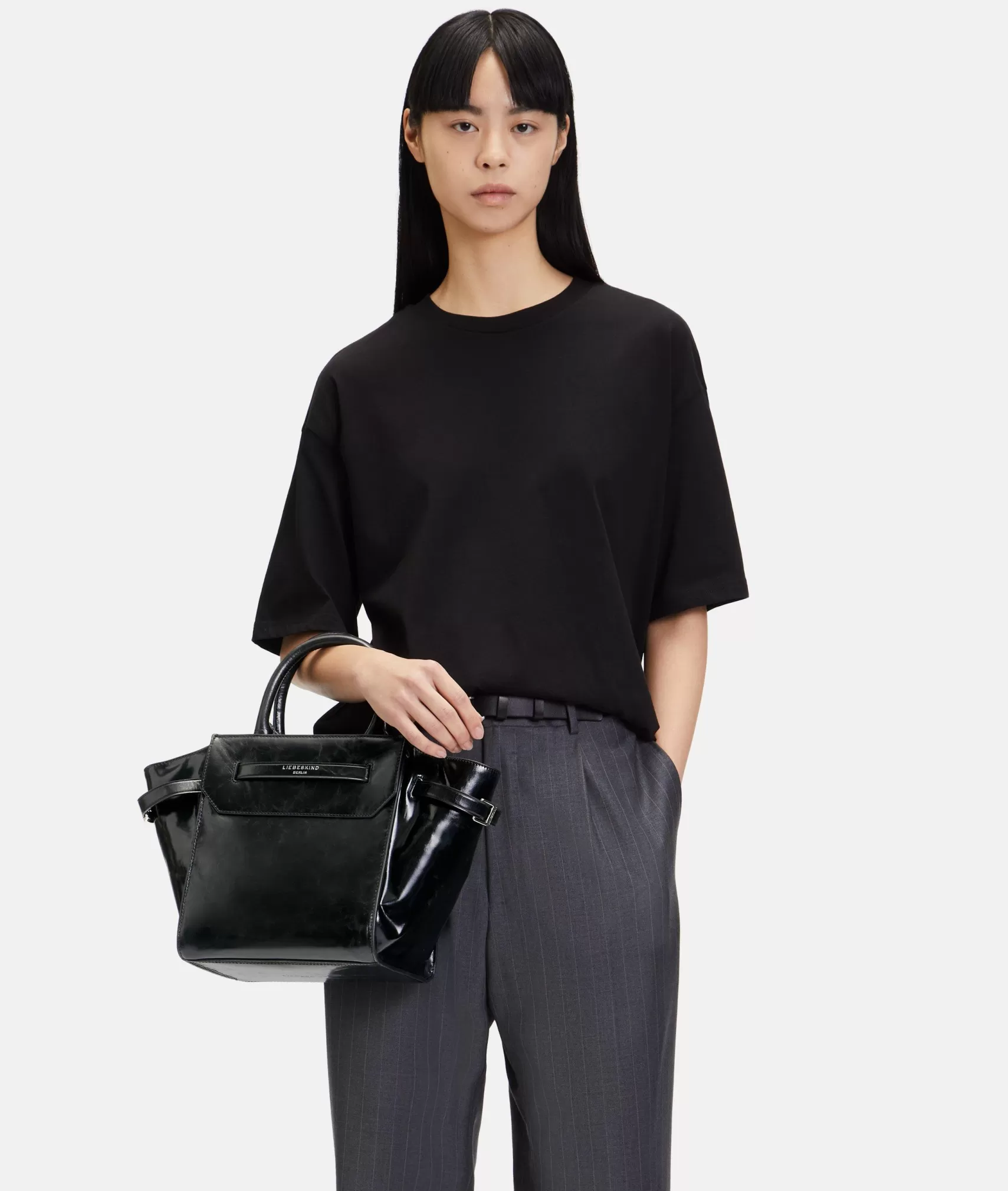 LIEBESKIND BERLIN Business Bags | Leather Bags>Lora Satchel M black