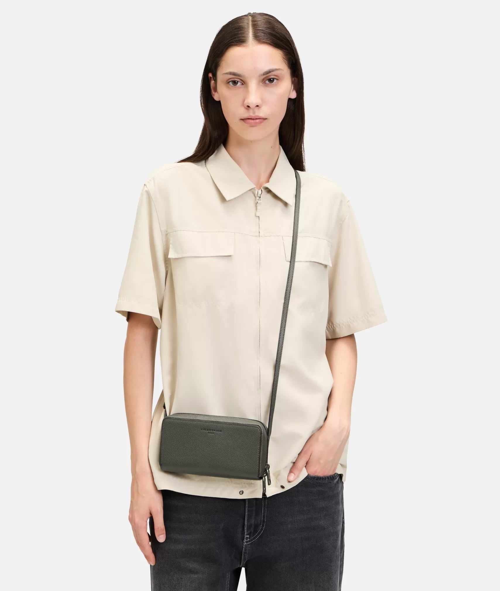 LIEBESKIND BERLIN Leather Bags | Sling Bags>Lou Crossbody XS olive