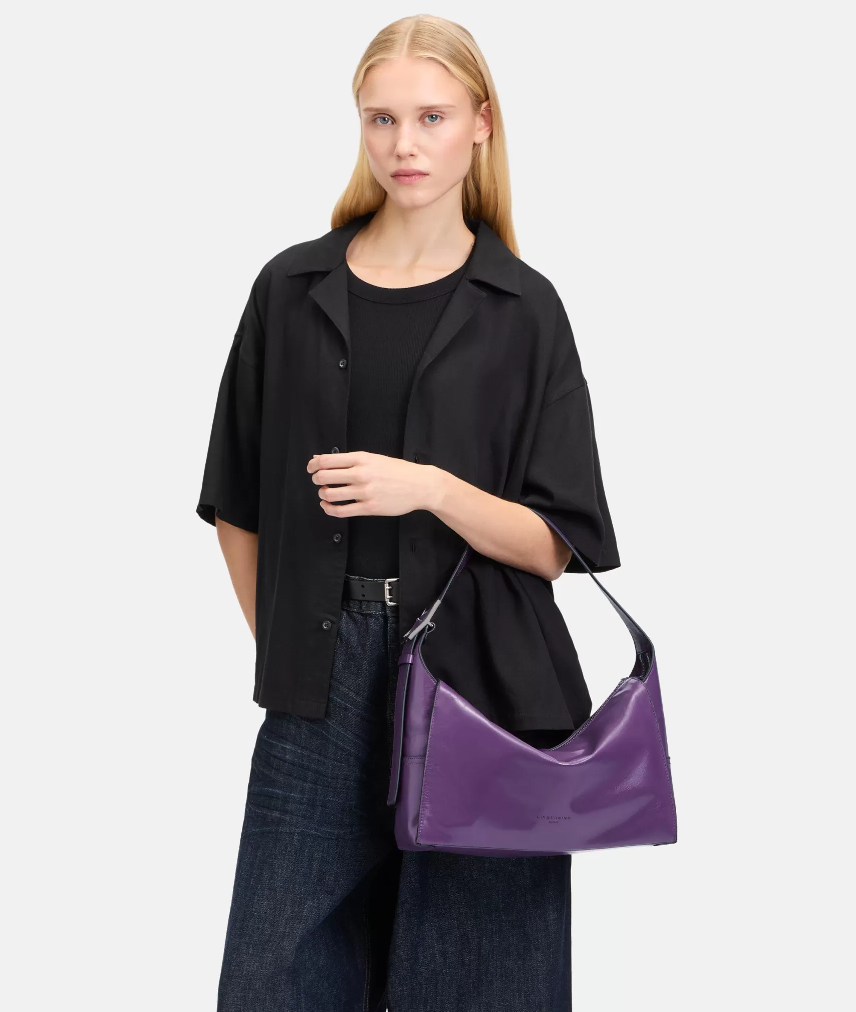 LIEBESKIND BERLIN Bestsellers | Leather Bags>Lou Hobo M purple