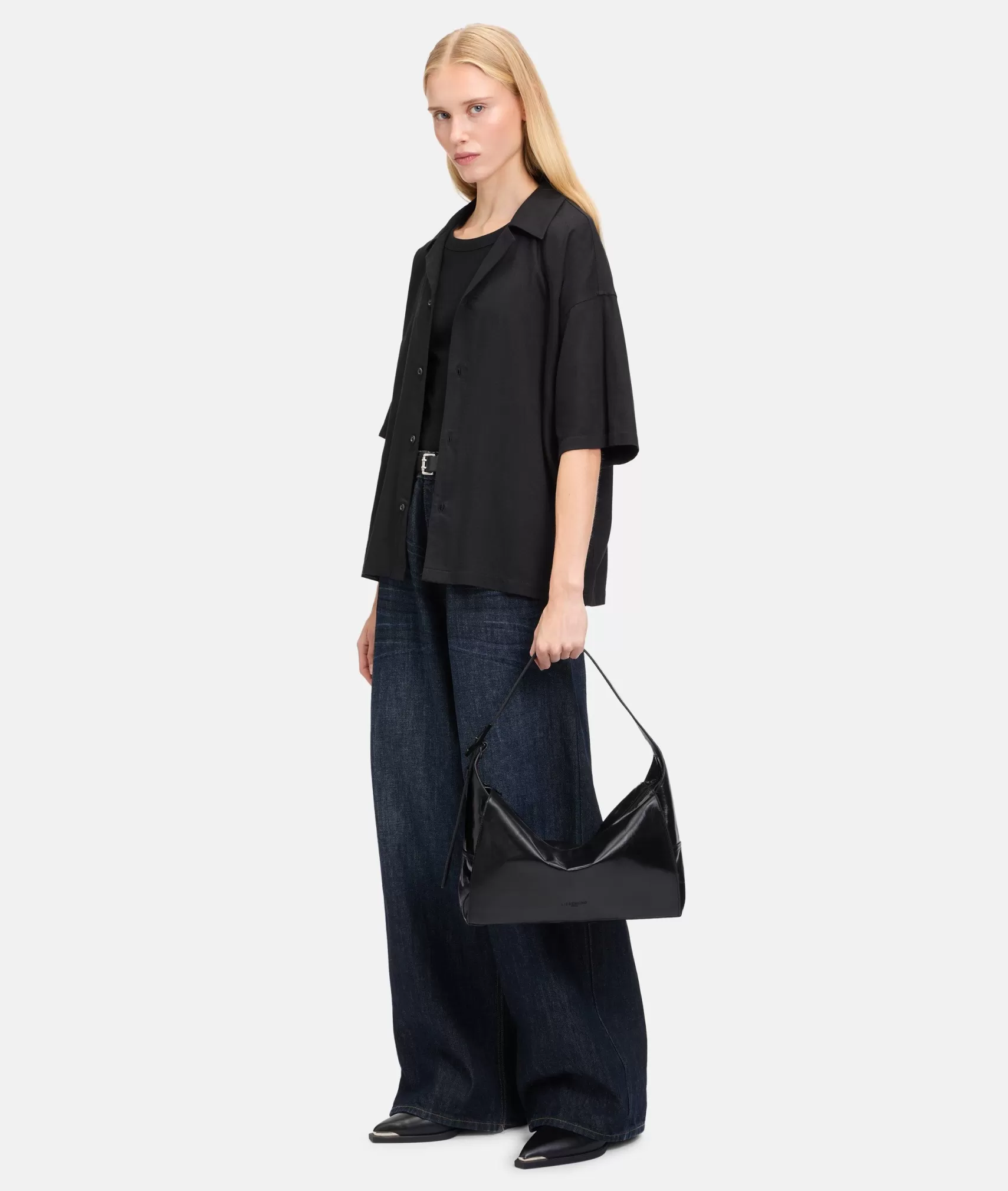 LIEBESKIND BERLIN Bestsellers | Leather Bags>Lou Hobo M black