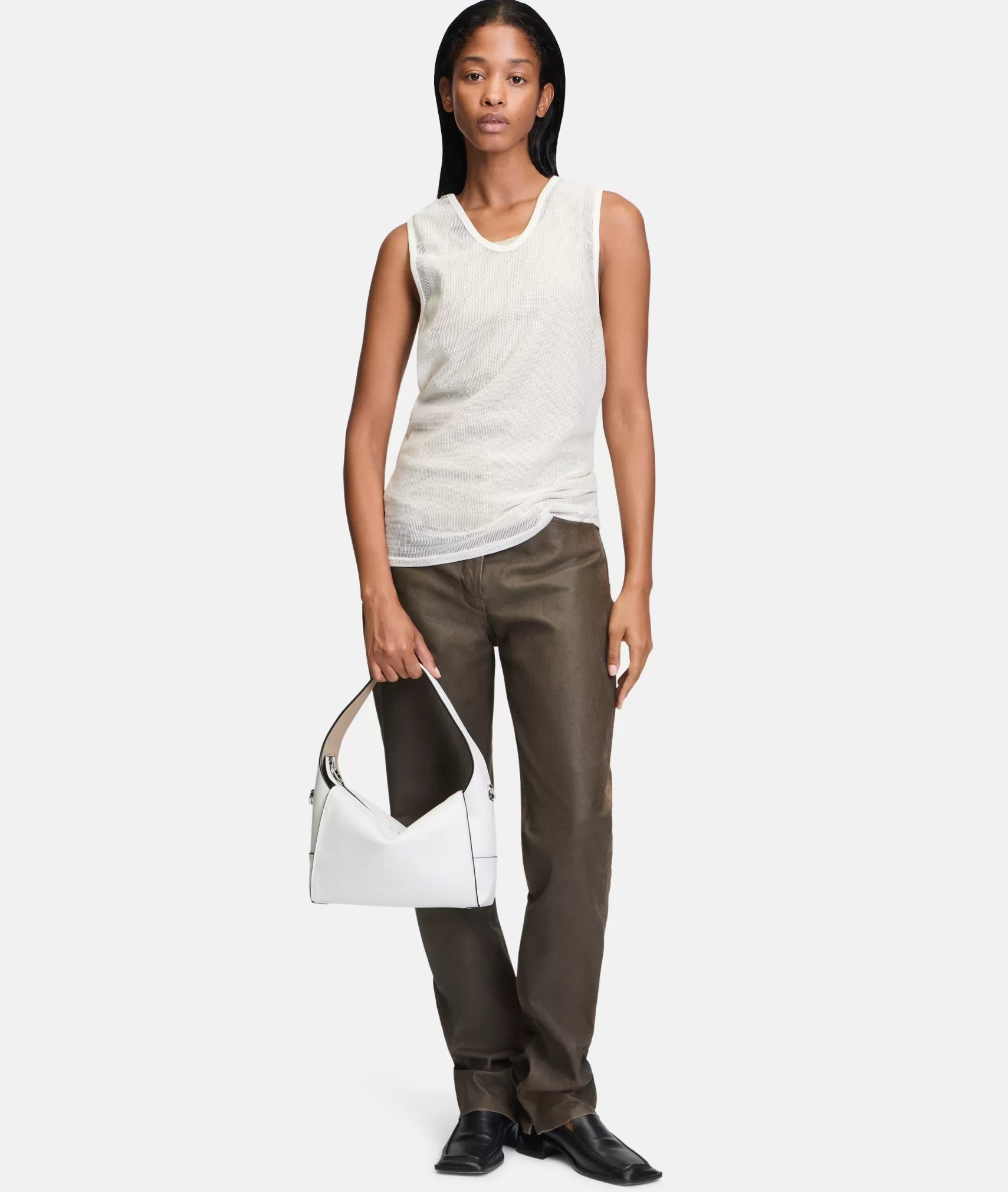 LIEBESKIND BERLIN Leather Bags | Shoulder Bags>Lou Hobo S white