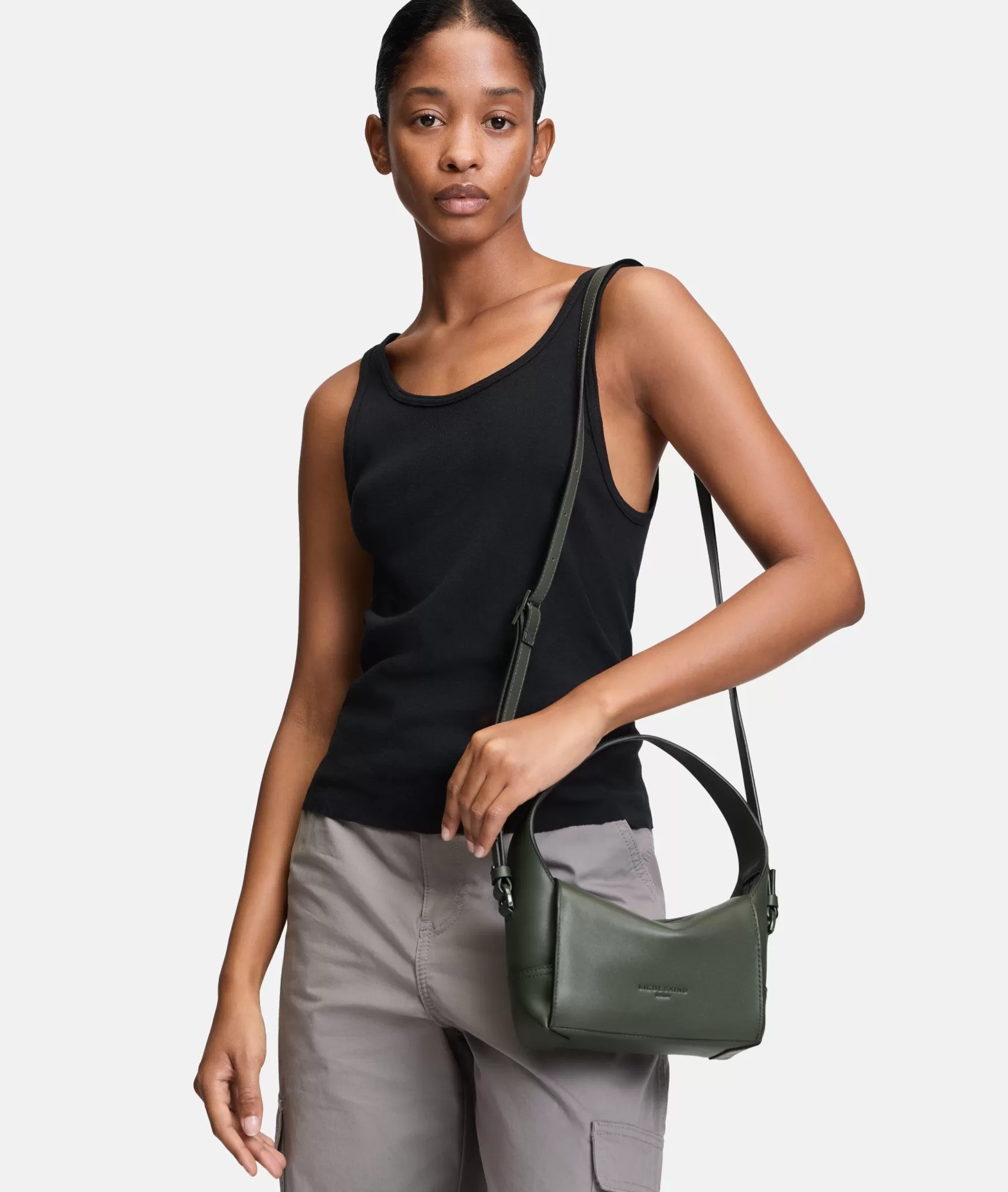 LIEBESKIND BERLIN Leather Bags | Shoulder Bags>Lou Hobo XS olive