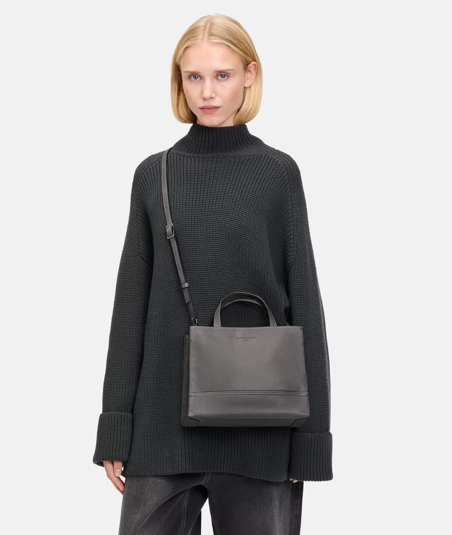 LIEBESKIND BERLIN Bestsellers | Leather Bags>Lou Satchel M grey