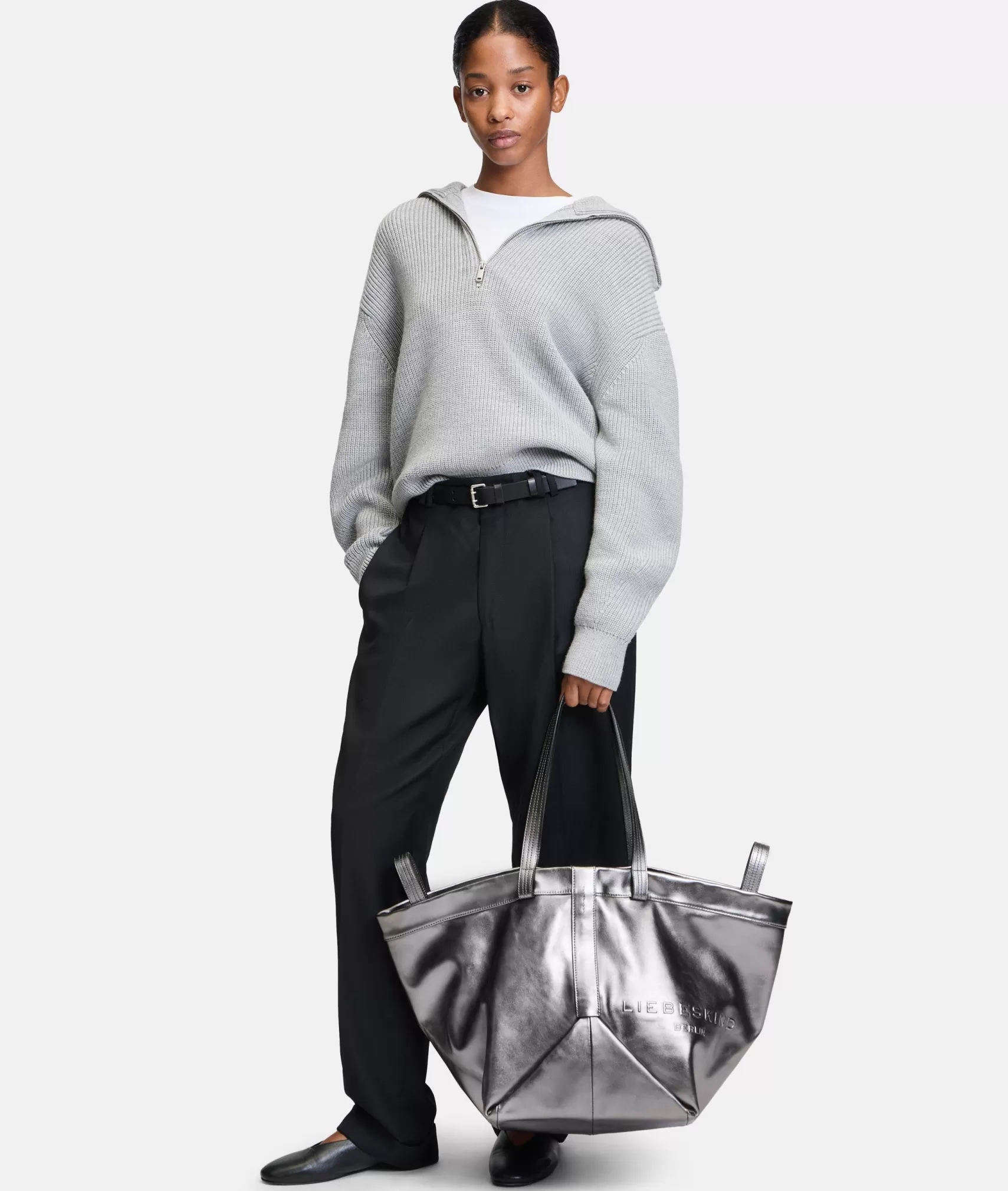 LIEBESKIND BERLIN Leather Bags | Shopper>Metallic Elvira Shopper L silver