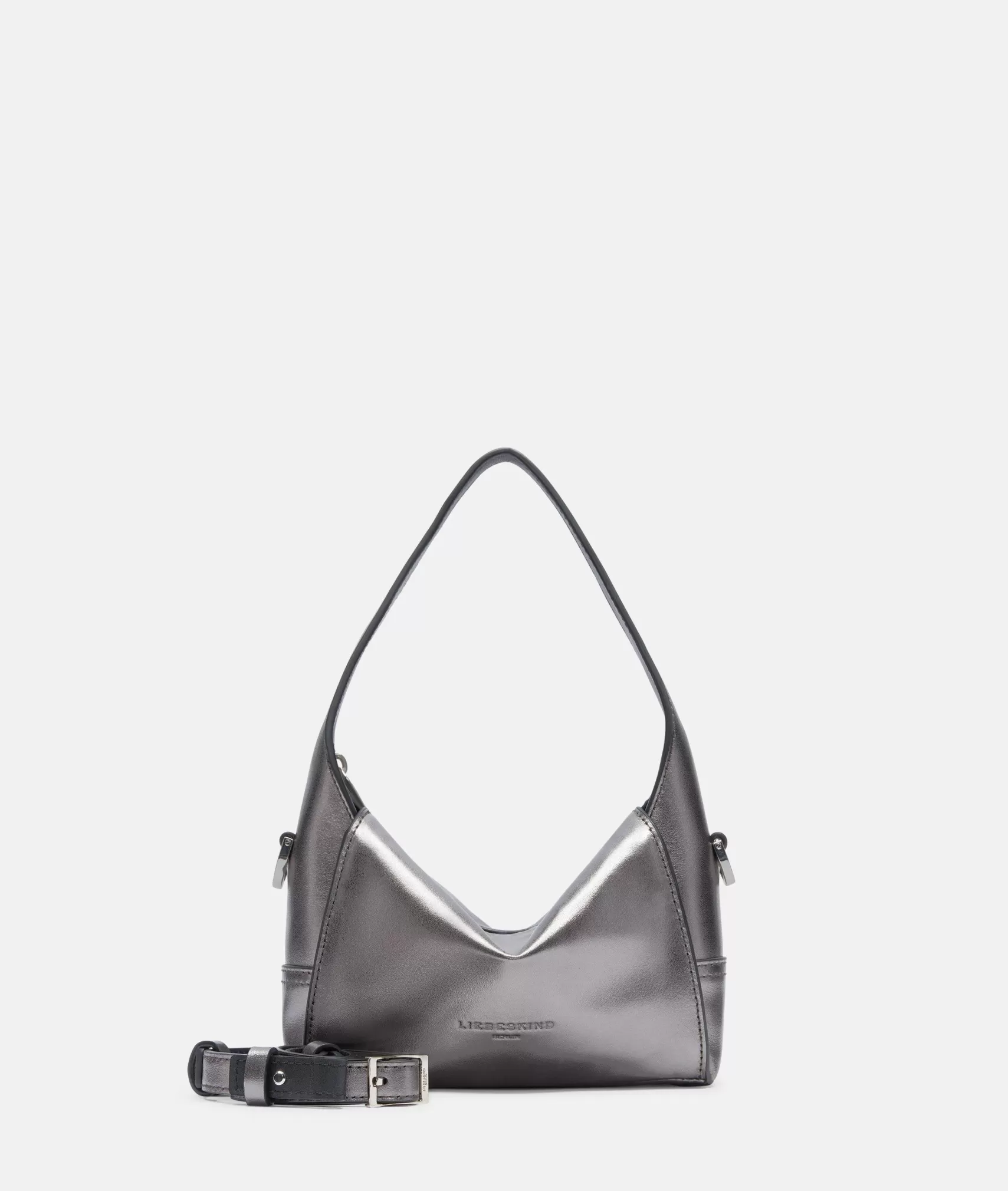 LIEBESKIND BERLIN Shoulder Bags>Metallic Lou Hobo XS silver