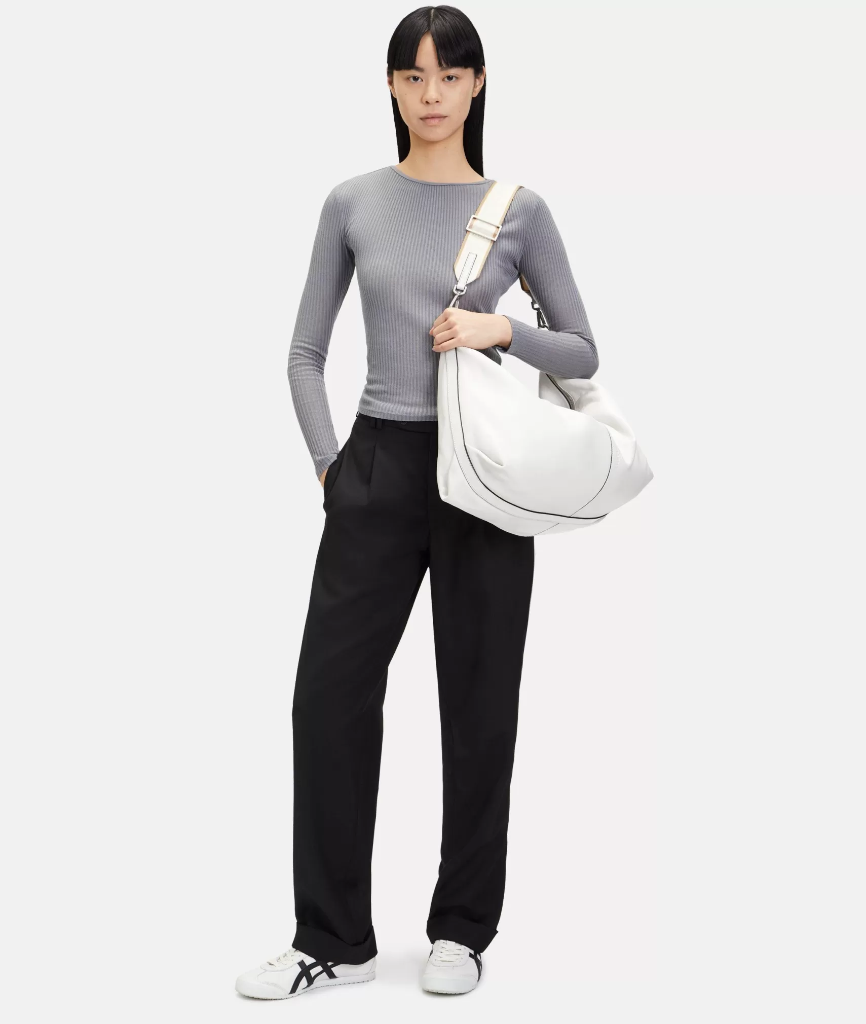 LIEBESKIND BERLIN Leather Bags | Shoulder Bags>Paris Hobo L white