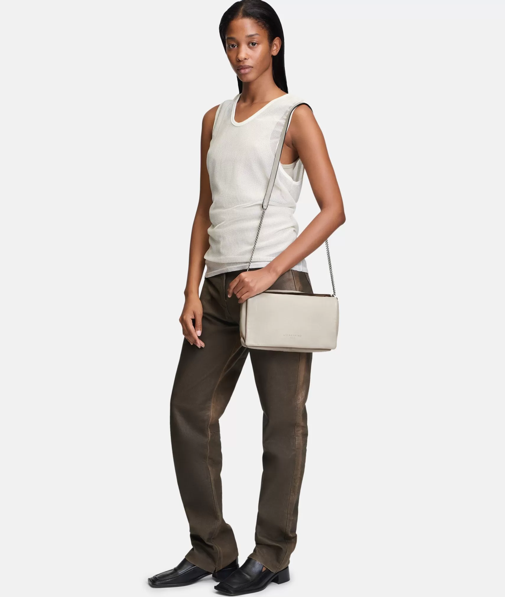 LIEBESKIND BERLIN Leather Bags | Sling Bags>Valeria Crossbody S pigeongrey